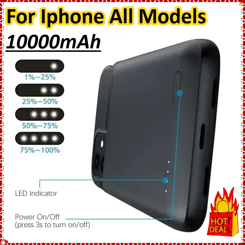 10000mAh Battery Case for Iphone 12 11 14 13 Pro Max Mini Power Bank Charger Cover for IPhone XS Max XR 7 8 6S Plus SE2 SE3 Case
10000mAh Battery Case for Iphone 12 11 14 13 Pro Max Mini Power Bank Charger Cover for IPhone XS Max XR 7 8 6S Plus SE2 SE3 Case