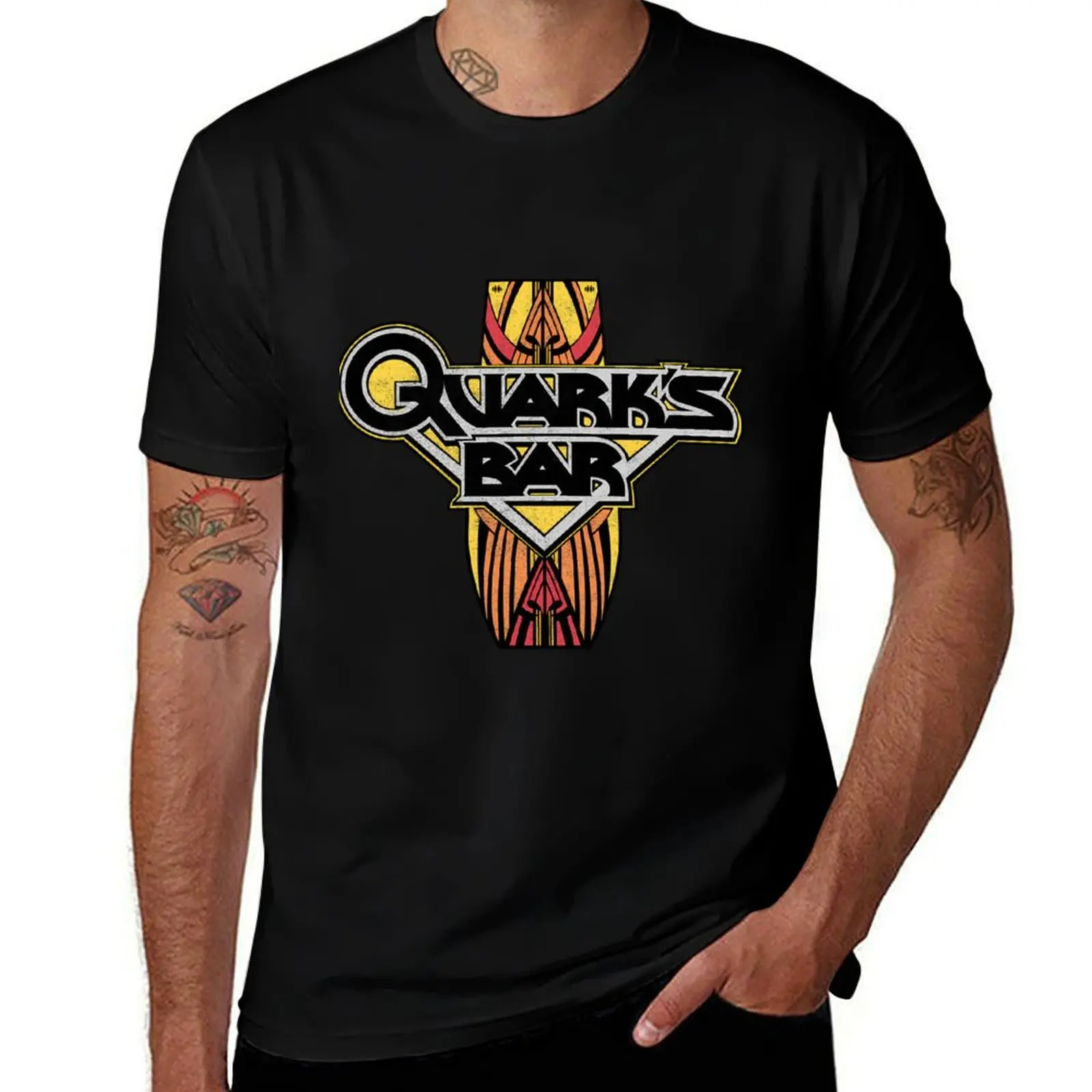 Star Trek Deep Space Nine Quarks Bar Distressed Logo T-Shirt anime shirt anime figures blanks mens graphic t-shirts anime
Star Trek Deep Space Nine Quarks Bar Distressed Logo T-Shirt anime shirt anime figures blanks mens graphic t-shirts anime