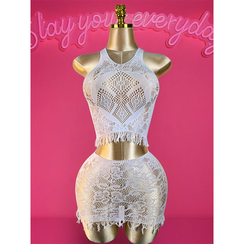 1 Set Sexy Women Fishnet Cover Ups Hollow Out Bodycon Women's Swimwear See through Tassel Dress without Bikini Beachwear DS041
1 Set Sexy Women Fishnet Cover Ups Hollow Out Bodycon Women's Swimwear See through Tassel Dress without Bikini Beachwear DS041