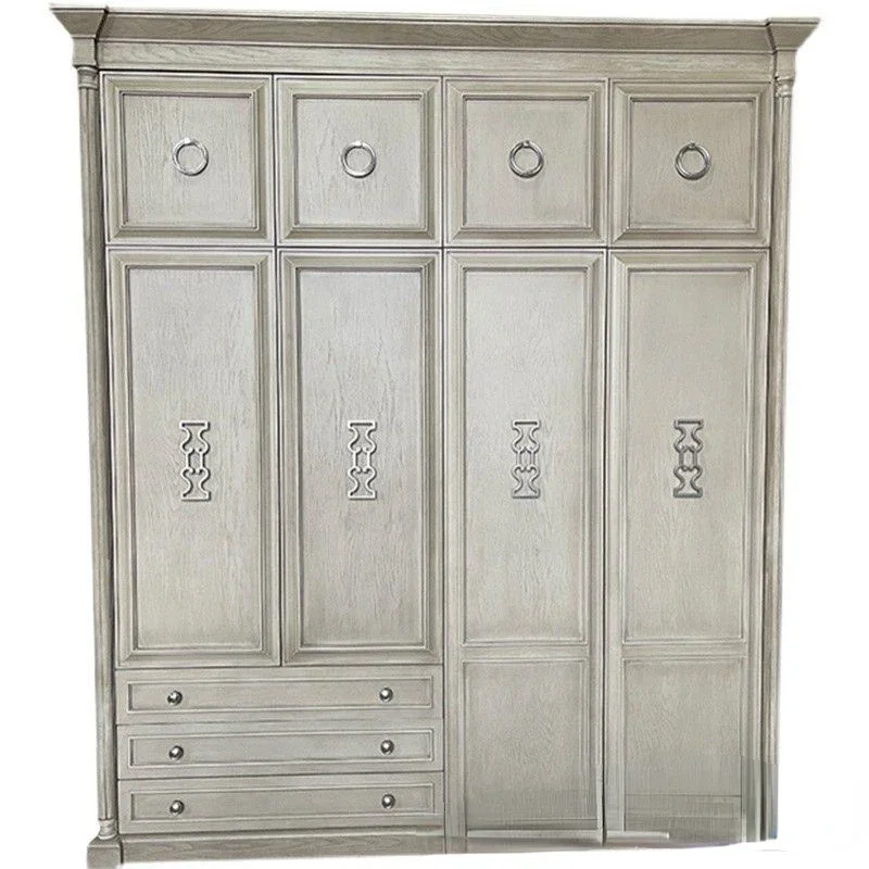 Solid Wood Retro Fashion High-End Bedroom Wardrobe Modern Creative Oak Wardrobe Furniture
Solid Wood Retro Fashion High-End Bedroom Wardrobe Modern Creative Oak Wardrobe Furniture