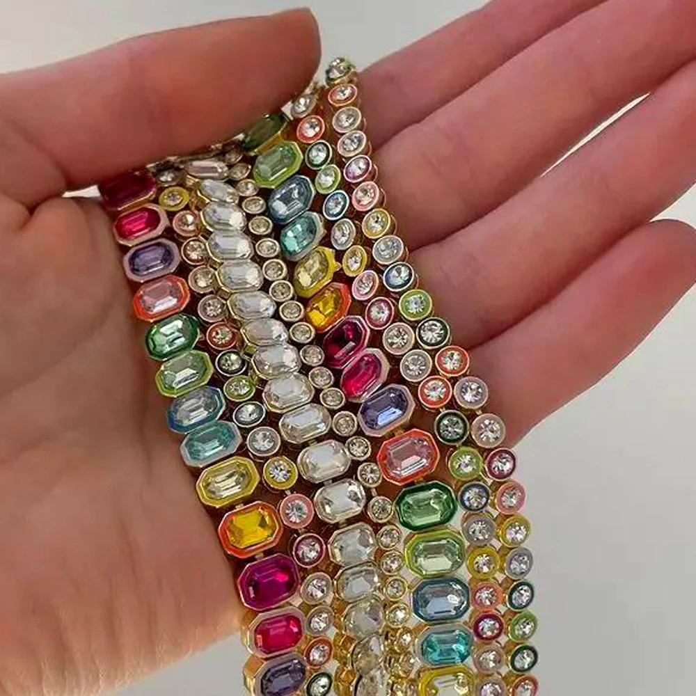 2025 New fashion rainbow bracelet multicolor enamel round bracelet gold color jewelry gift woman
2025 New fashion rainbow bracelet multicolor enamel round bracelet gold color jewelry gift woman