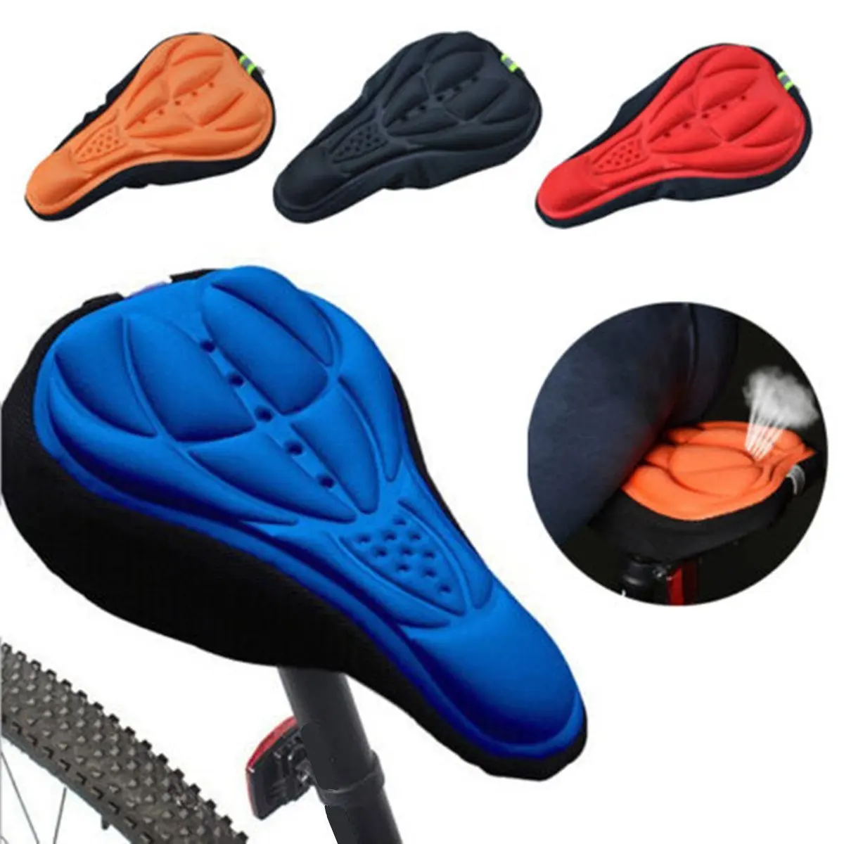 3D Comfortable Soft Silicone Bicycle Seat Cover Gel Pad Breathable Thickened Foam Bicycle Seat MTB Cycling Accessories 250401
3D Comfortable Soft Silicone Bicycle Seat Cover Gel Pad Breathable Thickened Foam Bicycle Seat MTB Cycling Accessories 250401