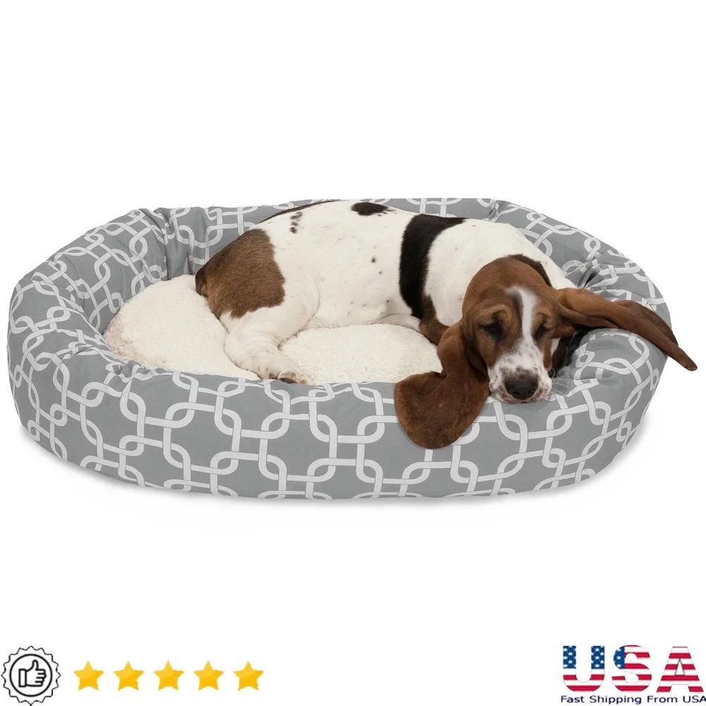 Sherpa Bagel Dog Bed Calming Cozy Soft Round Pet Bed Washable Durable Supportive Bolster Spine Support Dog Sleeping Bed
Sherpa Bagel Dog Bed Calming Cozy Soft Round Pet Bed Washable Durable Supportive Bolster Spine Support Dog Sleeping Bed