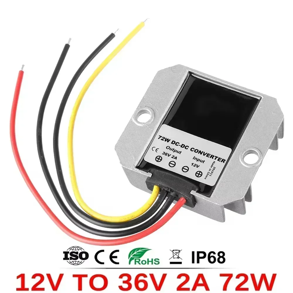 DC to DC Step Up Converter 12V to 36V 2AMP 72W Boost Power Module 12v-36v Power Supply Voltage Converter Waterproof Regulator
DC to DC Step Up Converter 12V to 36V 2AMP 72W Boost Power Module 12v-36v Power Supply Voltage Converter Waterproof Regulator