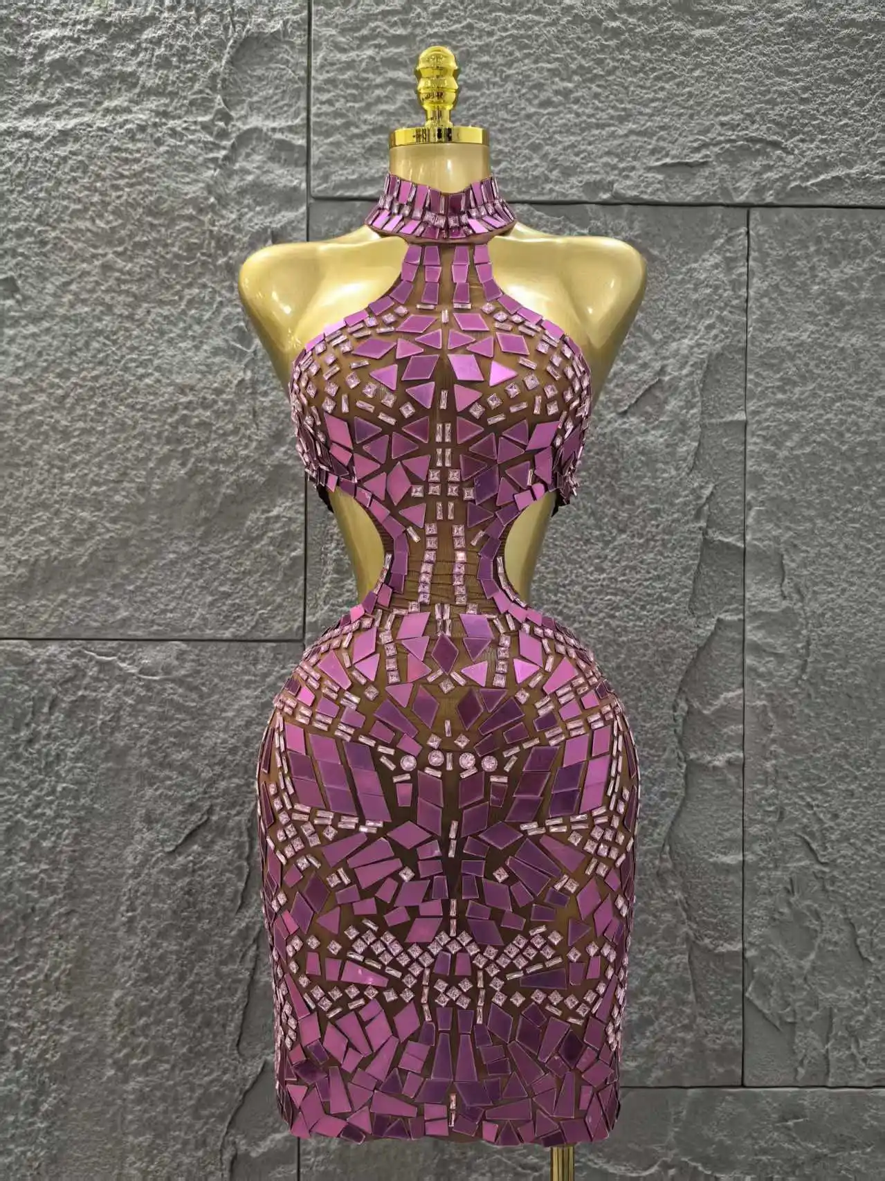 Opulent Sparkly Rhinestone Sequin Sexy Halter Stretch Dress Evening Party Singer Stage Perform Costume
Opulent Sparkly Rhinestone Sequin Sexy Halter Stretch Dress Evening Party Singer Stage Perform Costume