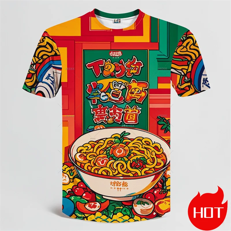Fashion Harajuku 3D Delicious Instant Noodles Printing T Shirt Men Funny Streetwear Tee Shirts Unisex Patterns T-shirts Clothing
Fashion Harajuku 3D Delicious Instant Noodles Printing T Shirt Men Funny Streetwear Tee Shirts Unisex Patterns T-shirts Clothing