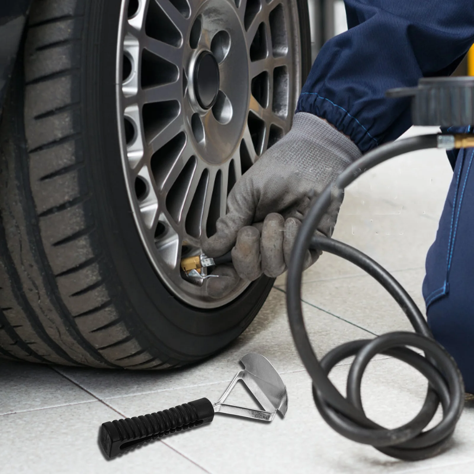 Tire Repair Tool Multifunctional Scraper for Car Motorcycle Bicycle Durable Stainless Steel Ergonomic Handle Wheel Balance 
Tire Repair Tool Multifunctional Scraper for Car Motorcycle Bicycle Durable Stainless Steel Ergonomic Handle Wheel Balance