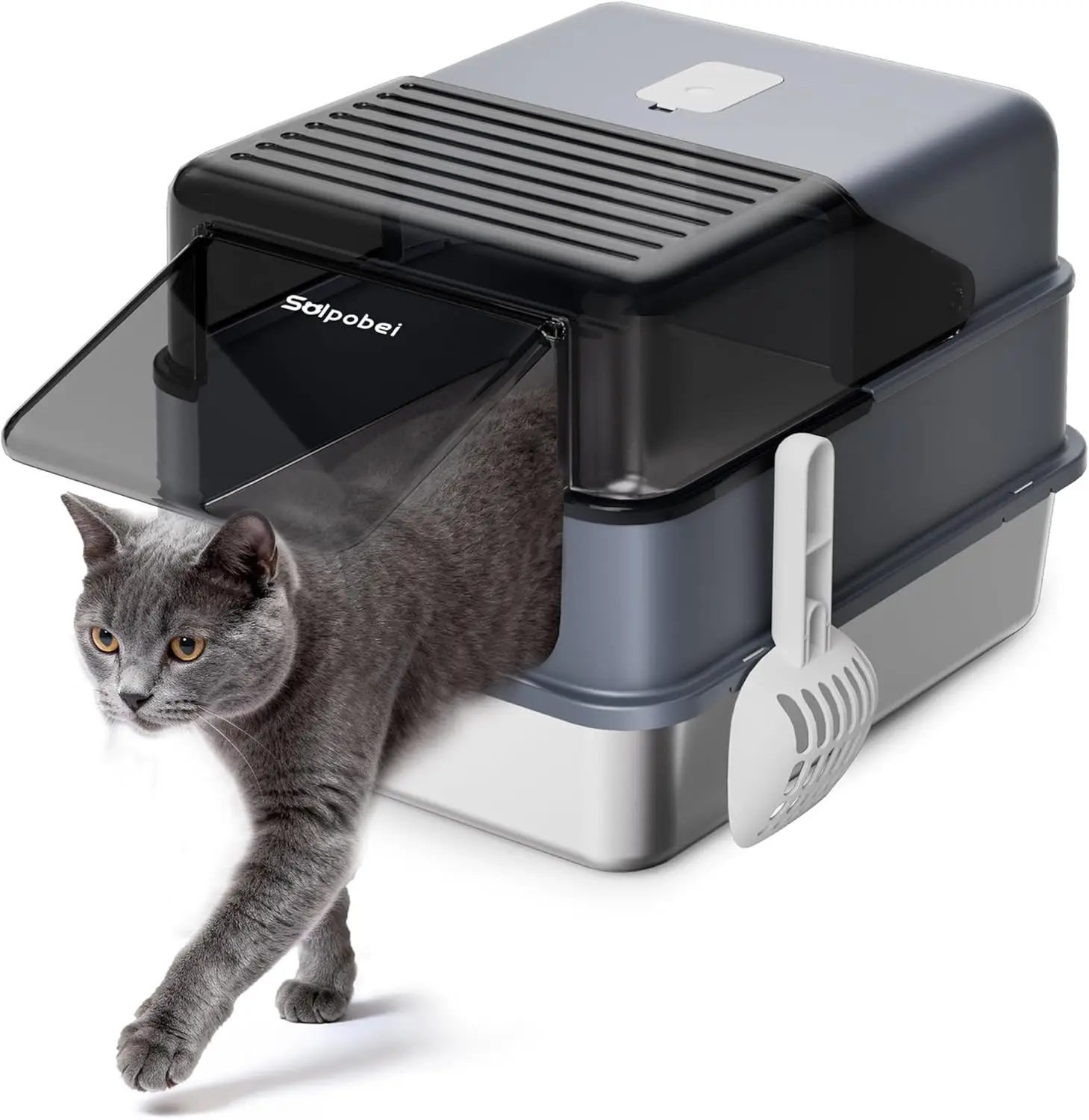 Stainless Steel Cat Litter Box with Lid – Enclosed & Covered High-Sided Kitty Litter Box, Medium or Small, Metal Litte
Stainless Steel Cat Litter Box with Lid – Enclosed & Covered High-Sided Kitty Litter Box, Medium or Small, Metal Litte