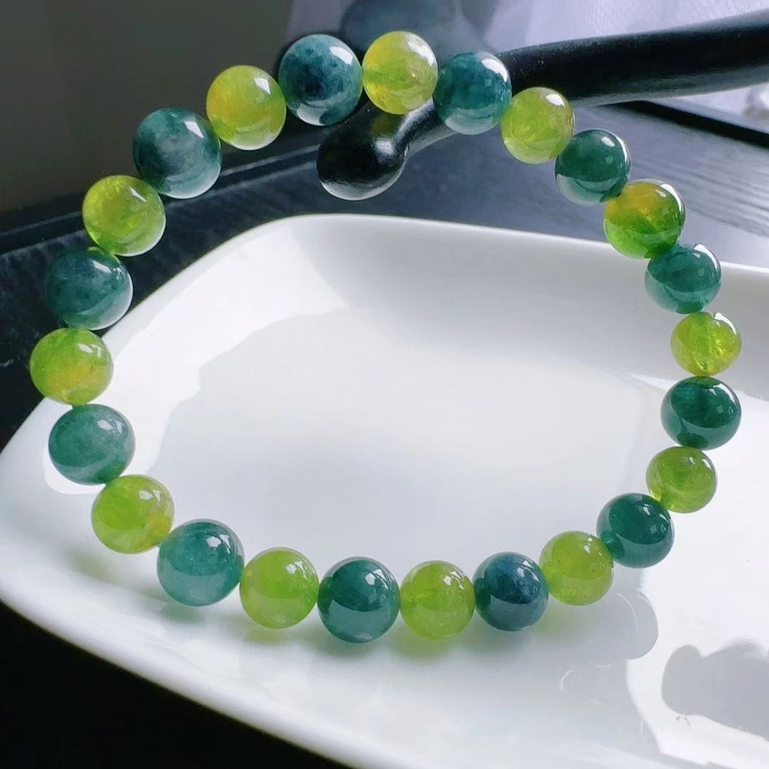 Genuine Natural Green Blue Tourmaline Clear Beads Bracelet 7.6mm Blue Tourmaline Women Men Jewelry AAAAAAA
Genuine Natural Green Blue Tourmaline Clear Beads Bracelet 7.6mm Blue Tourmaline Women Men Jewelry AAAAAAA