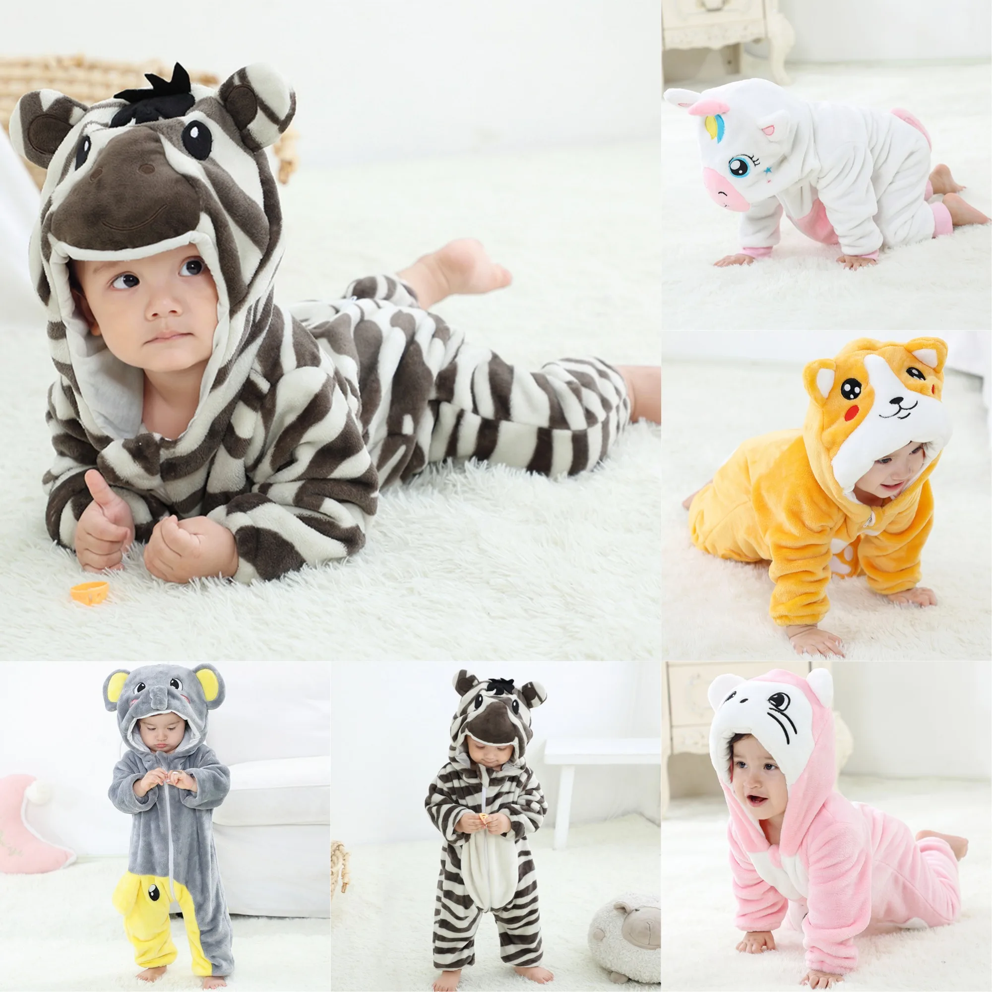 Halloween Costume Infant Baby Clothes Rompers Winter Flannel Hooded Bodysuits Pajamas Animals Overall Jumpsuit
Halloween Costume Infant Baby Clothes Rompers Winter Flannel Hooded Bodysuits Pajamas Animals Overall Jumpsuit