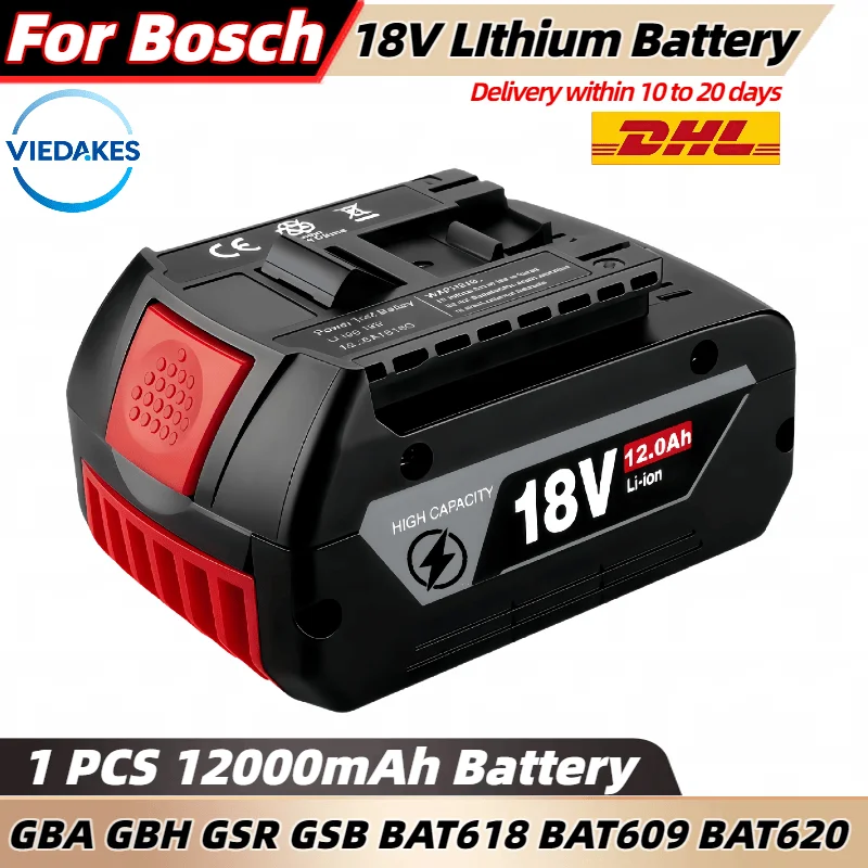 Viedakes 18V 12Ah LITHIUM-ION tools BATTERY suitble for bosch ✅FOR BAT619G BAT610 BAT610G 18v power tools w/Fuel Guage
Viedakes 18V 12Ah LITHIUM-ION tools BATTERY suitble for bosch ✅FOR BAT619G BAT610 BAT610G 18v power tools w/Fuel Guage