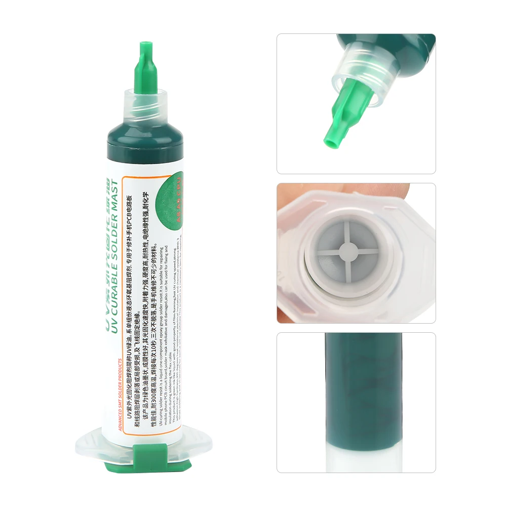 UV Solder Resist Ink UV Light Curing Solder Mask Ink BGA PCB Solder Resist Ink Green
UV Solder Resist Ink UV Light Curing Solder Mask Ink BGA PCB Solder Resist Ink Green