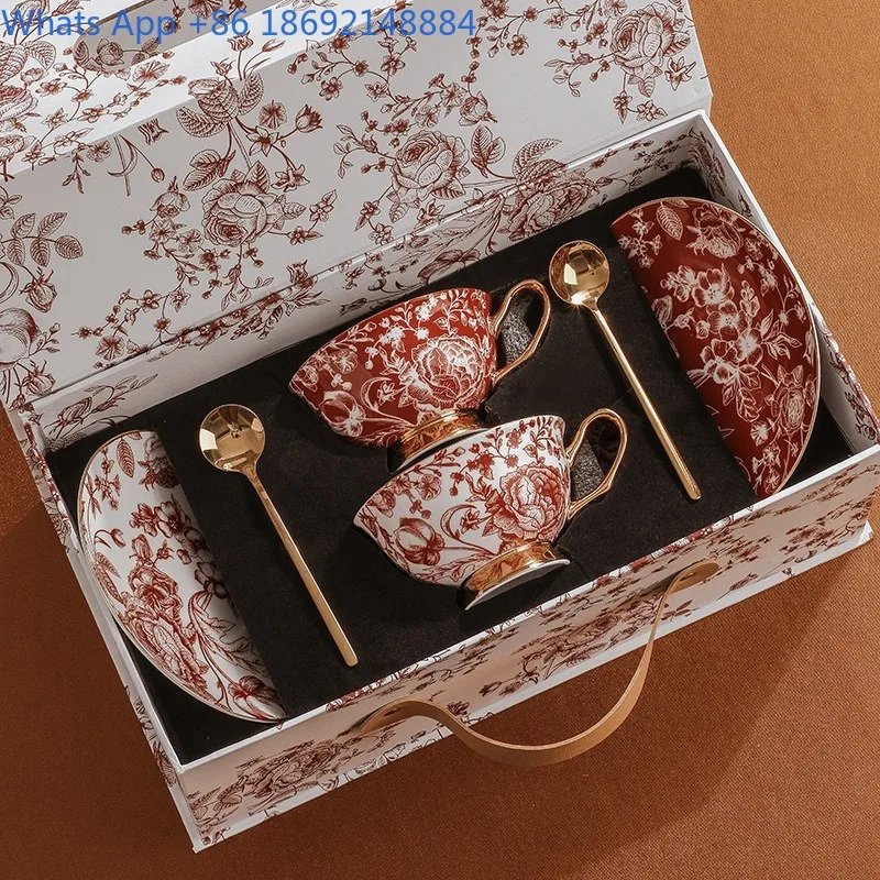 Exquisite Souvenir Bone China Coffee Cup and Saucer Set Creative European Style High-Value Tea Cup Tea Set
Exquisite Souvenir Bone China Coffee Cup and Saucer Set Creative European Style High-Value Tea Cup Tea Set