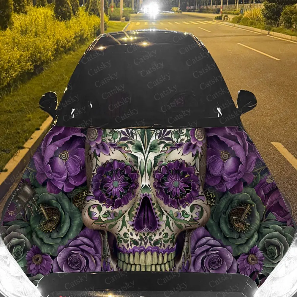 Floral Sugar Skull Car Cover Decal, Auto Hood Sticker, Waterproof and Self-adhesive Auto Vinyl Wraps, Cool Car Exterior Decorati
Floral Sugar Skull Car Cover Decal, Auto Hood Sticker, Waterproof and Self-adhesive Auto Vinyl Wraps, Cool Car Exterior Decorati