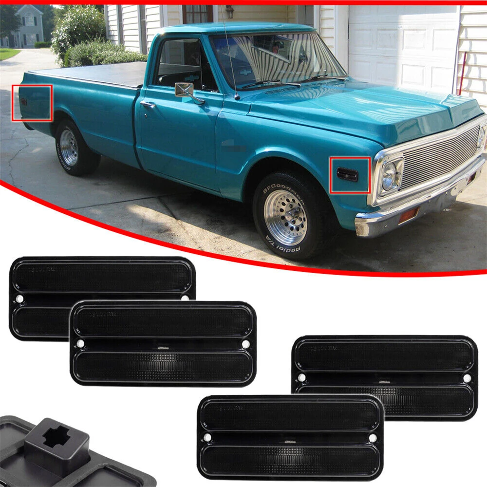 Smoked Front and Rear Side Marker Lights Lamps 1968-1972 for Chevy GMC Truck
Smoked Front and Rear Side Marker Lights Lamps 1968-1972 for Chevy GMC Truck