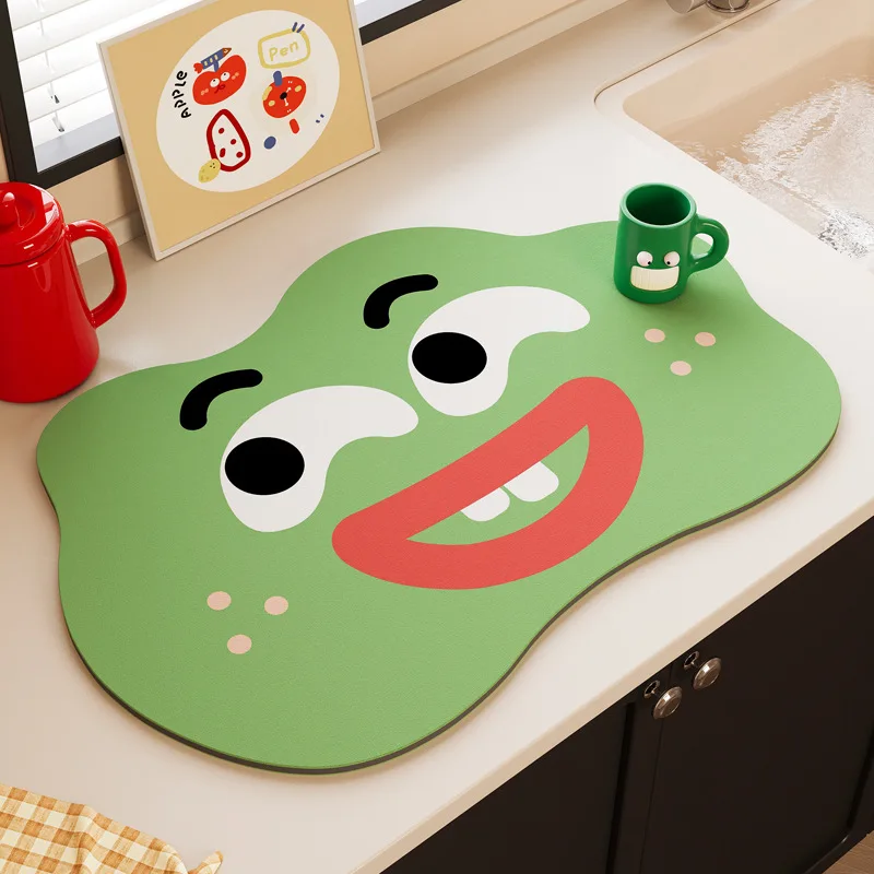 Creative Cartoon Pattern Dish Drying Mat Easy Clean Abosrbent Quick Dry Pad Cute Coffee Mat with Non-Slip Rubber Drainer Mats 
Creative Cartoon Pattern Dish Drying Mat Easy Clean Abosrbent Quick Dry Pad Cute Coffee Mat with Non-Slip Rubber Drainer Mats