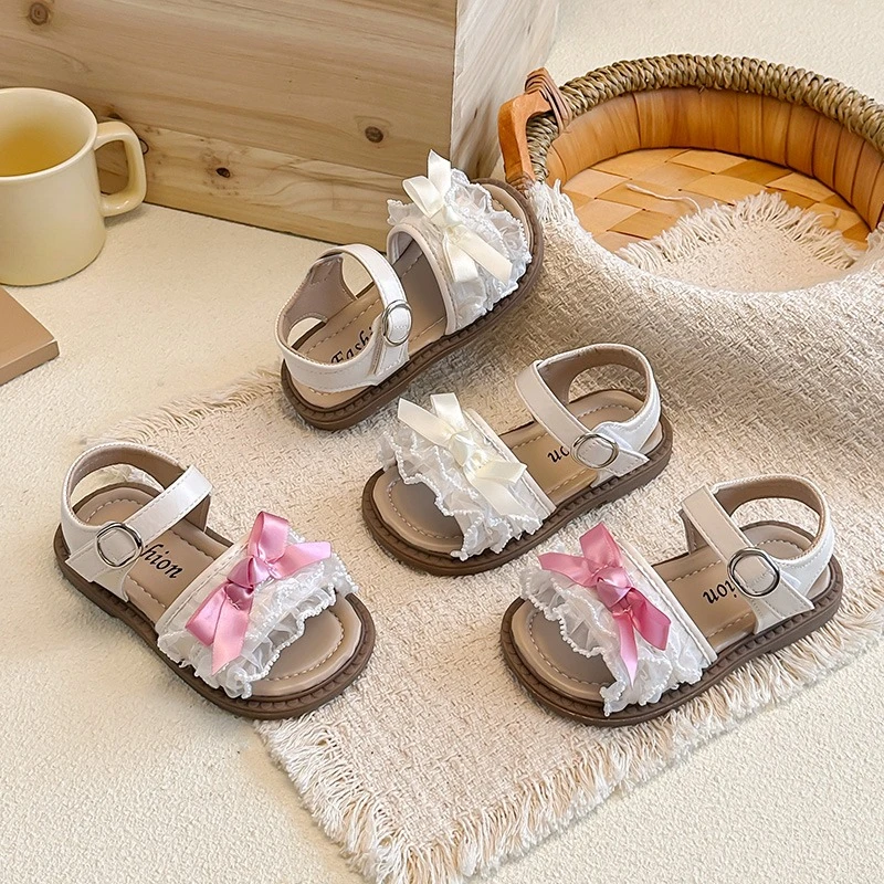 Girls Lace Bow Sandals Open Toe Children Summer Beach Shoes Soft Sole Kids Flats Princess Sandals 2026 New
Girls Lace Bow Sandals Open Toe Children Summer Beach Shoes Soft Sole Kids Flats Princess Sandals 2026 New