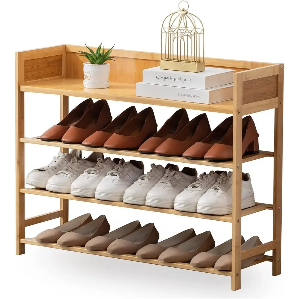 Bamboo Shoe Rack Organizer, 4 Tier Shoe Shel Storage Organizer, or Entryway, Hallway, and Closet (Nature-31.5)
Bamboo Shoe Rack Organizer, 4 Tier Shoe Shel Storage Organizer, or Entryway, Hallway, and Closet (Nature-31.5)