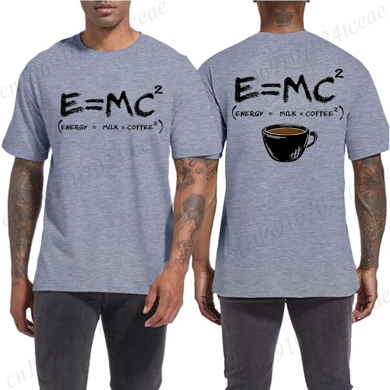 Funny Energy Milk Coffee Graphic Print T Shirts Men Women Formula Science Coffee E MC Equation T-shirts Casual Tees Short Sleeve
Funny Energy Milk Coffee Graphic Print T Shirts Men Women Formula Science Coffee E MC Equation T-shirts Casual Tees Short Sleeve