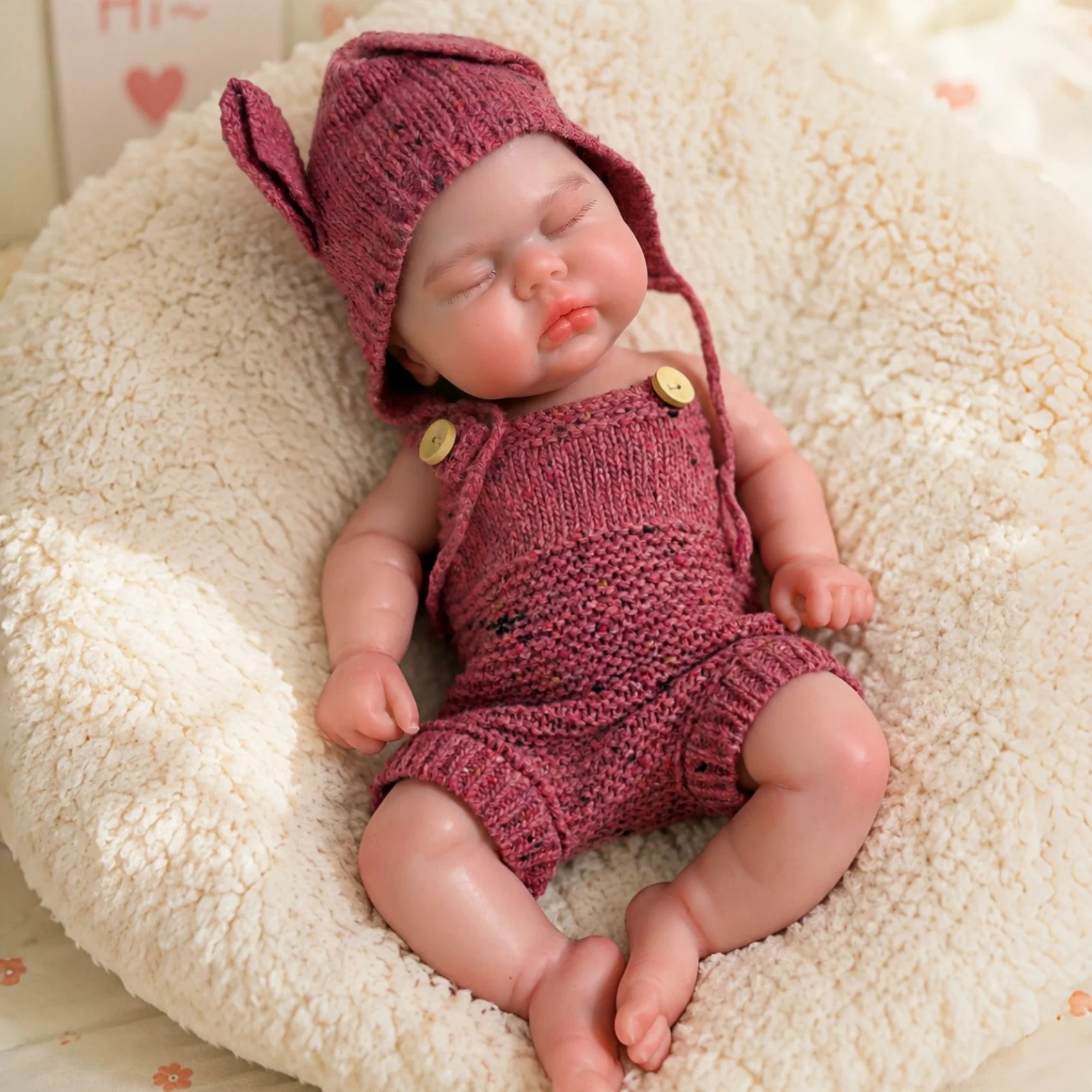 Closed Eyes Can Open Mouth 12.5 Inch Chubby Face Silicone Girl Reborn реборн For Daughter's Birthday Gifts Handmade Doll
Closed Eyes Can Open Mouth 12.5 Inch Chubby Face Silicone Girl Reborn реборн For Daughter's Birthday Gifts Handmade Doll