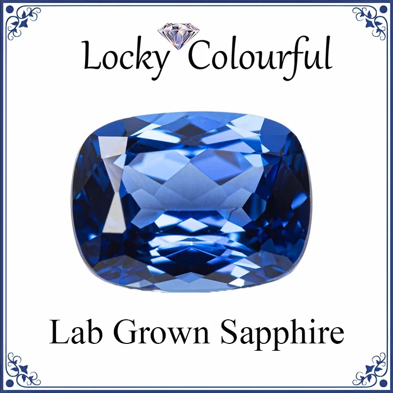 Lab Grown Sapphire Light Royal Blue Color Cushion Shape VVS1 Charms Beads for DIY Jewelry Making Ring Selectable AGL Certificate
Lab Grown Sapphire Light Royal Blue Color Cushion Shape VVS1 Charms Beads for DIY Jewelry Making Ring Selectable AGL Certificate
