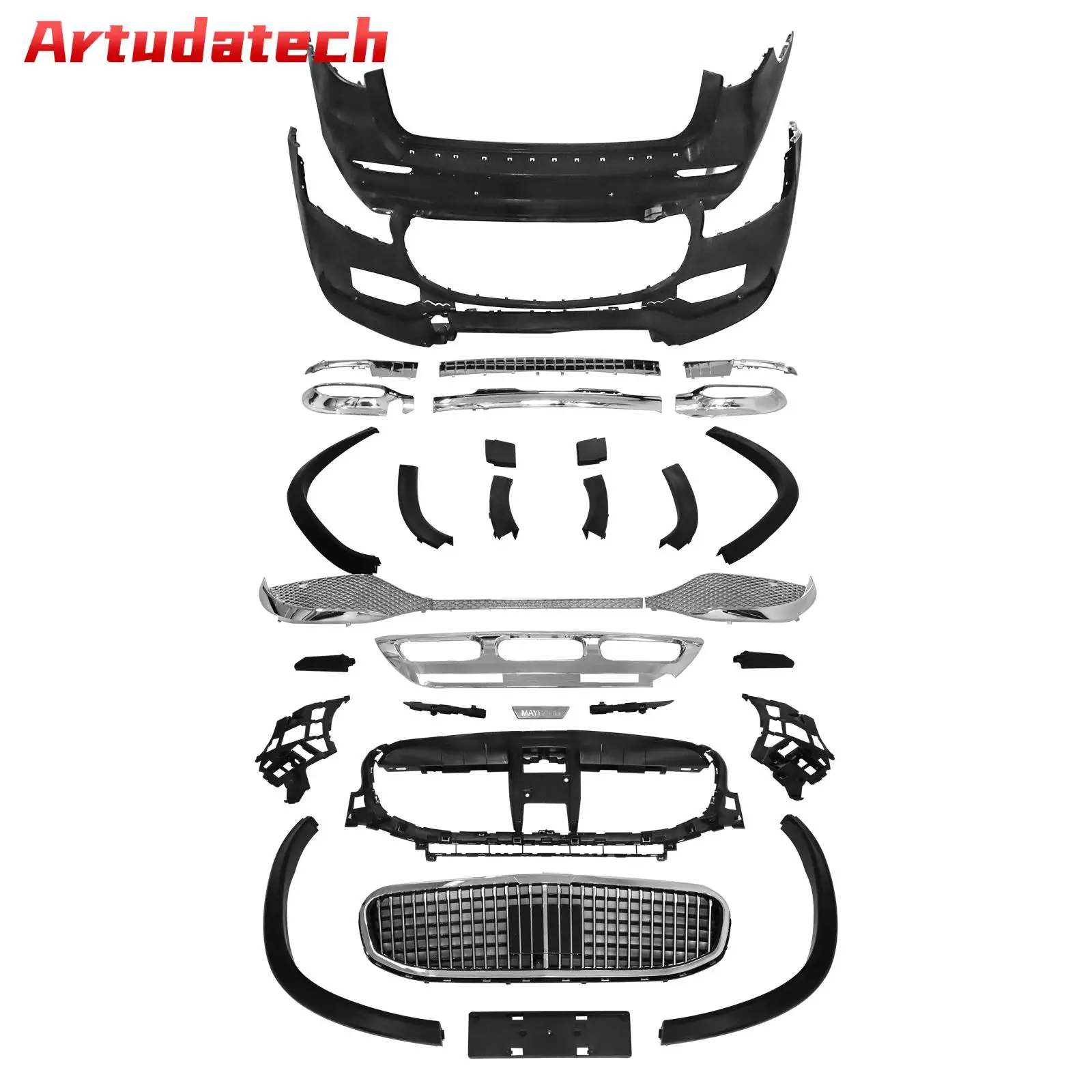 Комплект кузова Artudatech, бампер, подходящий для Mercedes Benz GLS X167 2020-22, обновление в стиле Maybach680
Комплект кузова Artudatech, бампер, подходящий для Mercedes Benz GLS X167 2020-22, обновление в стиле Maybach680