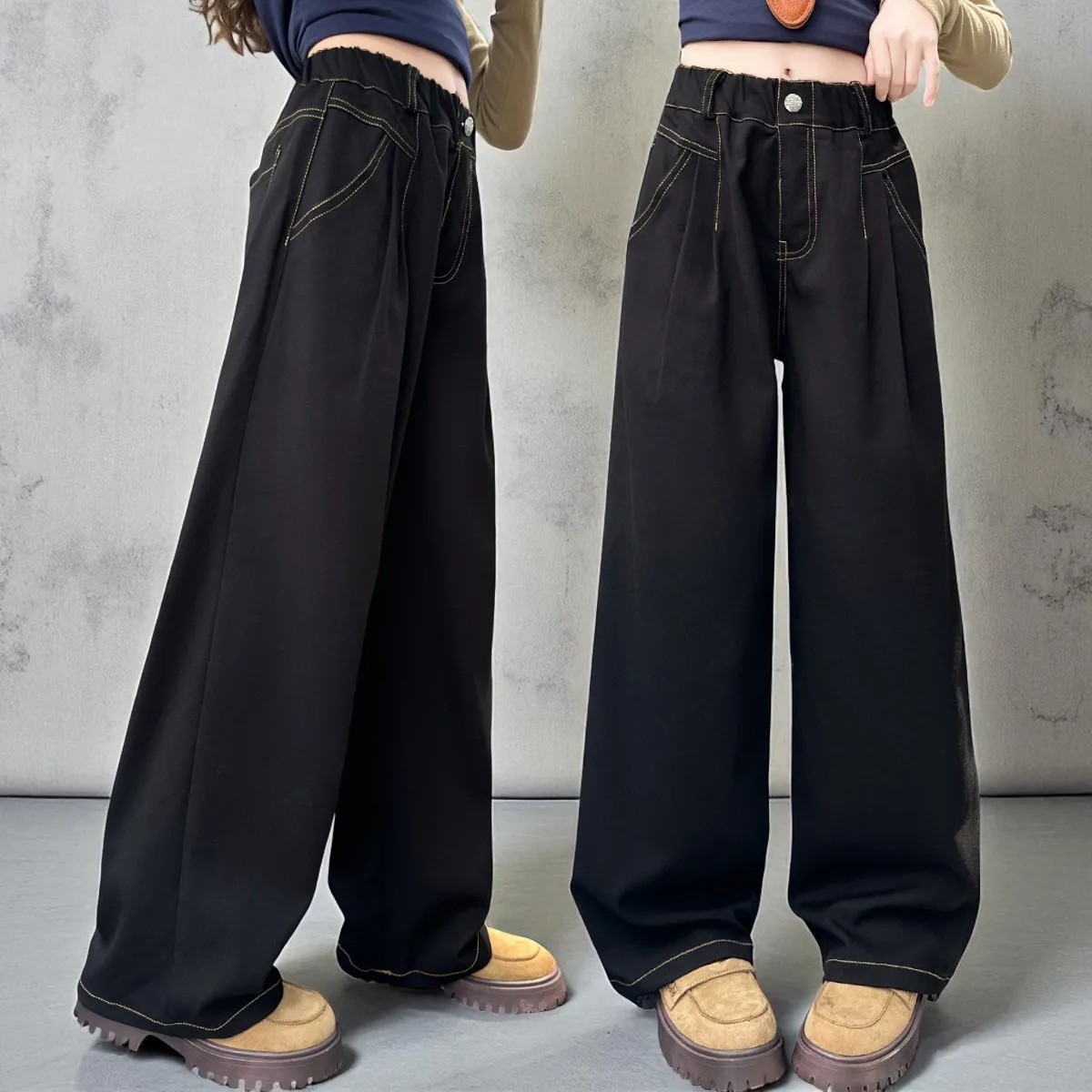 Teenagers Kids Casual Jeans for Girls Wide Leg Denim Pants Girls Loose Trousers Streetwear Children Outfits 6 7 8 10 12 13 Years
Teenagers Kids Casual Jeans for Girls Wide Leg Denim Pants Girls Loose Trousers Streetwear Children Outfits 6 7 8 10 12 13 Years