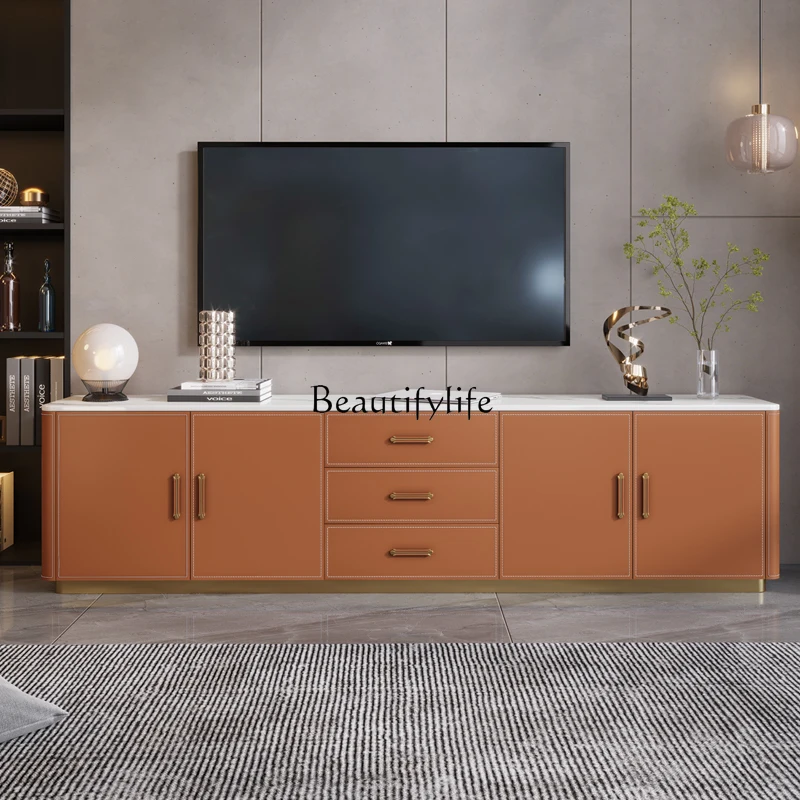 Italian saddle leather TV cabinet super book modern solid wood storage high bedside storage chest
Italian saddle leather TV cabinet super book modern solid wood storage high bedside storage chest