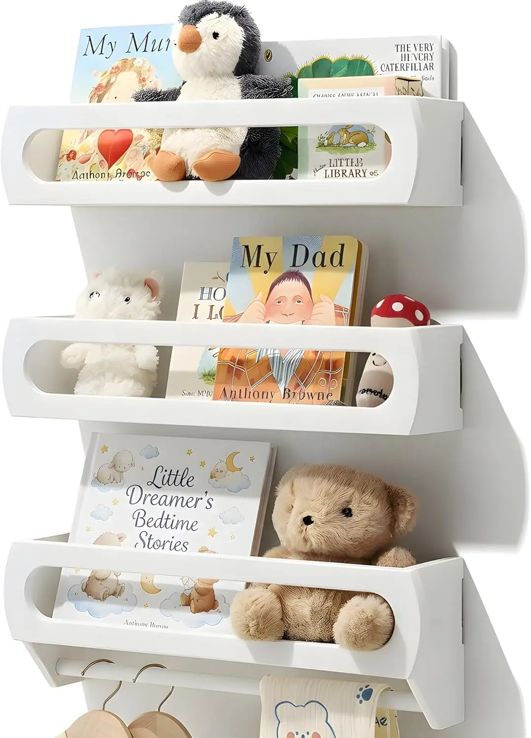 Nursery Shelves for Wall, Premium Bamboo Wood, Fully Assembled - Nursery Book Shelves, Book Shelf for Kids Rooms, Multi
Nursery Shelves for Wall, Premium Bamboo Wood, Fully Assembled - Nursery Book Shelves, Book Shelf for Kids Rooms, Multi