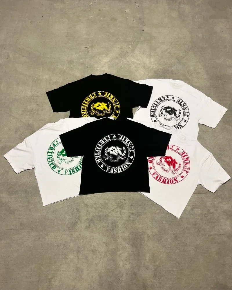 American retro letter pattern printed oversized T-shirt men's Y2K street Harajuku casual loose short-sleeved tops couple style
American retro letter pattern printed oversized T-shirt men's Y2K street Harajuku casual loose short-sleeved tops couple style