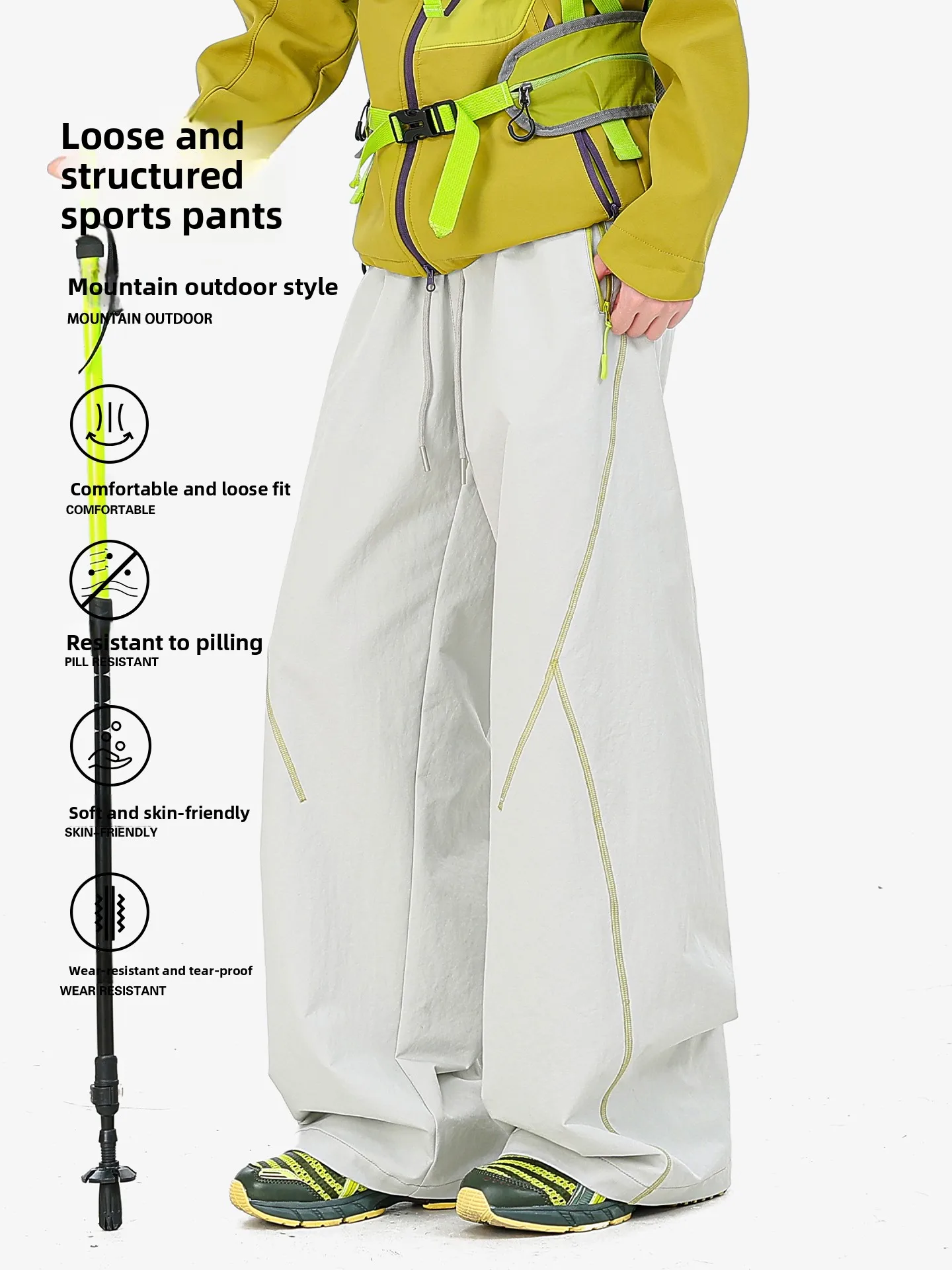Outdoor Mountain Climbing Hiking Trousers Loose Straight Casual Sports Pants Men Women Brand Color Collision Hsu Line Breathable
Outdoor Mountain Climbing Hiking Trousers Loose Straight Casual Sports Pants Men Women Brand Color Collision Hsu Line Breathable