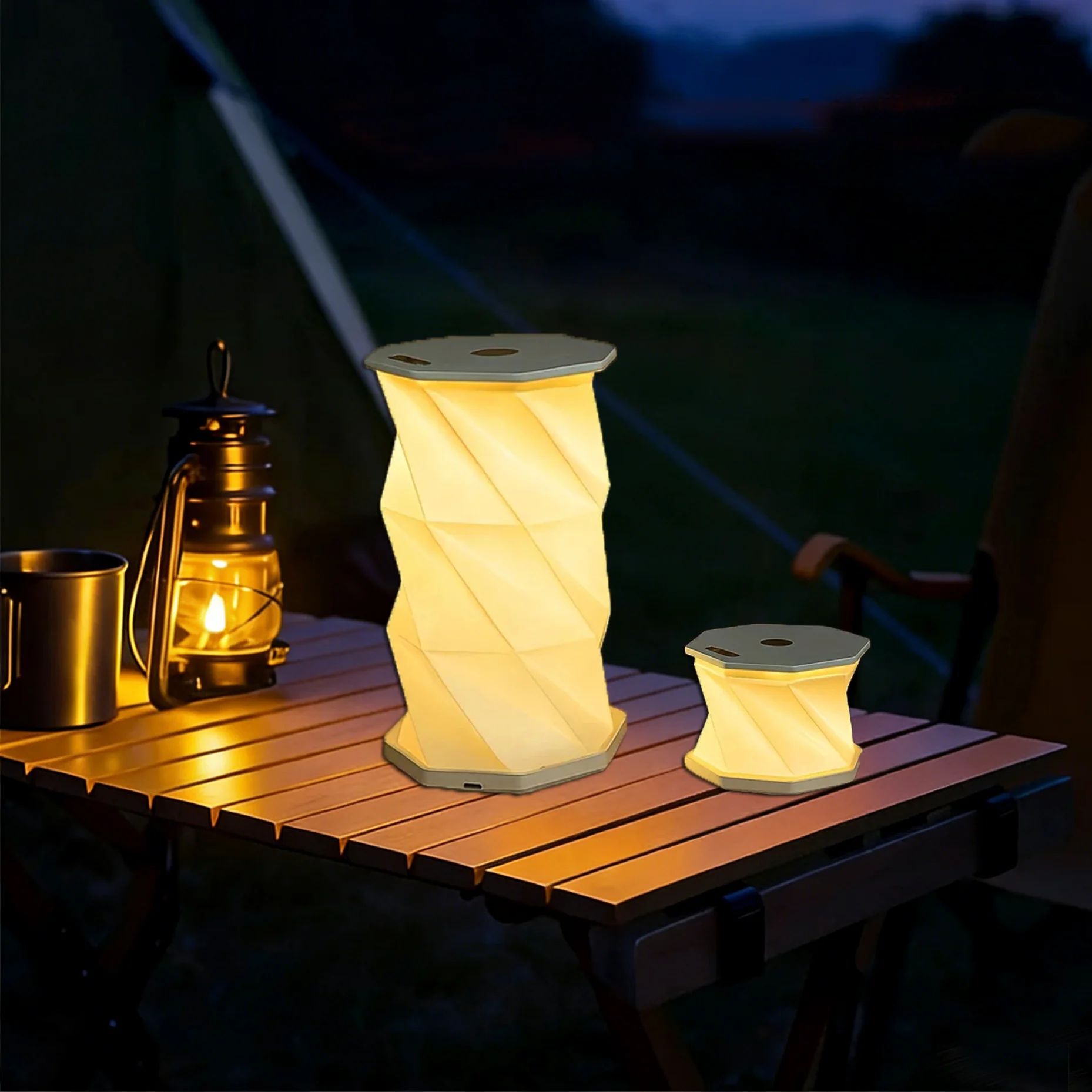 Портативный складной фонарь с 3 цветами LED-подсветки, настольная лампа для чтения, USB-зарядка, настольная лампа-оригами для создания атмосферы, для кемпинга, путешествий, спальни
Портативный складной фонарь с 3 цветами LED-подсветки, настольная лампа для чтения, USB-зарядка, настольная лампа-оригами для создания атмосферы, для кемпинга, путешествий, спальни