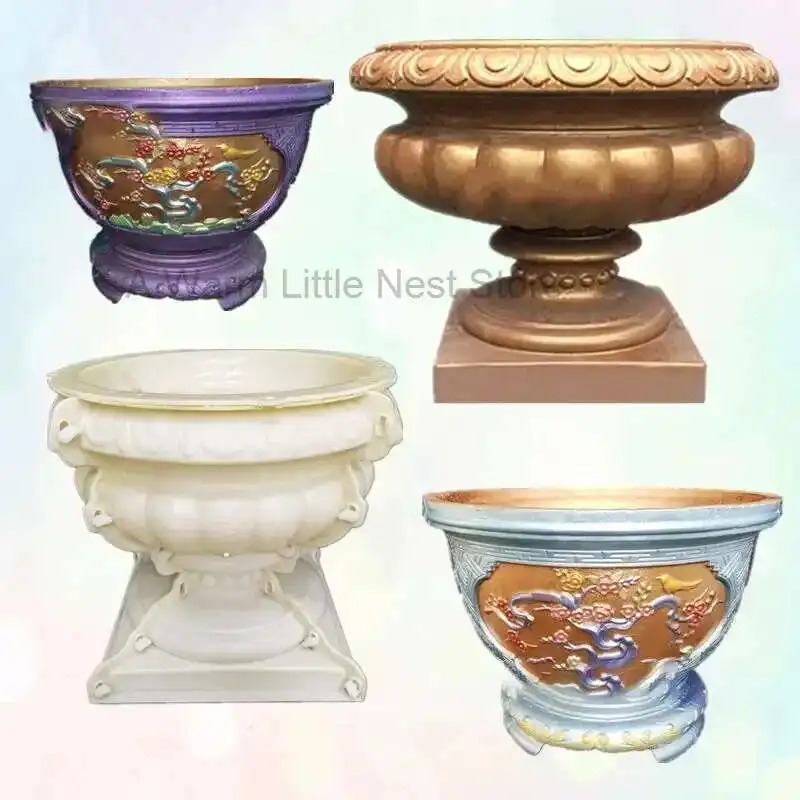 Roman Flower Pot Plastic Mold for House Outdoor Decoration DIY Large Size Circular Mold Garden Cement Bonsai Vase Mold
Roman Flower Pot Plastic Mold for House Outdoor Decoration DIY Large Size Circular Mold Garden Cement Bonsai Vase Mold