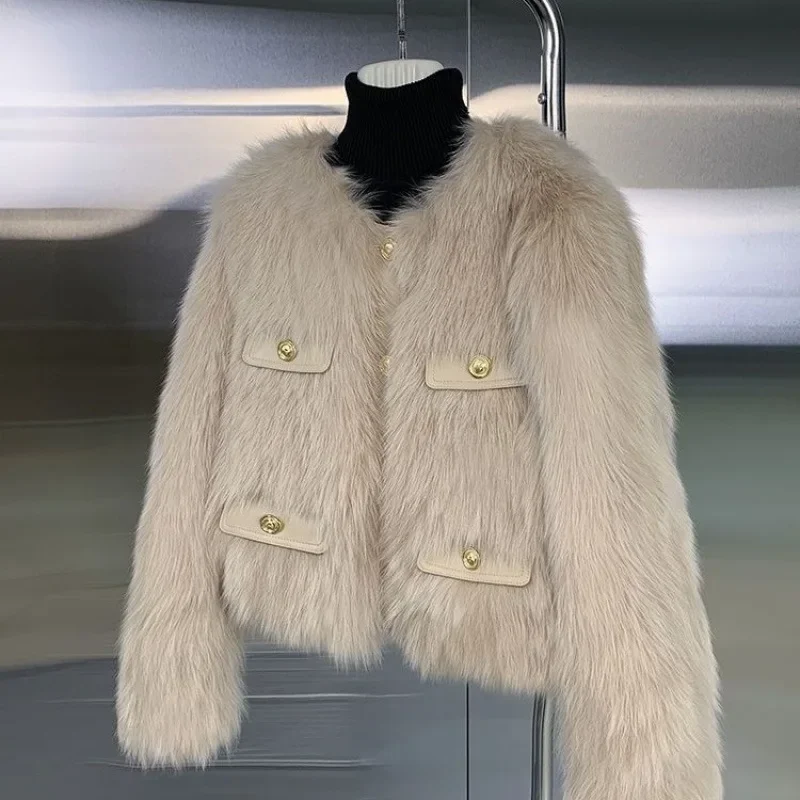 Autumn Winter Women's Coats Faux Fur Thick Warm 2024 New Fashionable Elegant Short Hairy Top for Socialites Women's Clothing
Autumn Winter Women's Coats Faux Fur Thick Warm 2024 New Fashionable Elegant Short Hairy Top for Socialites Women's Clothing