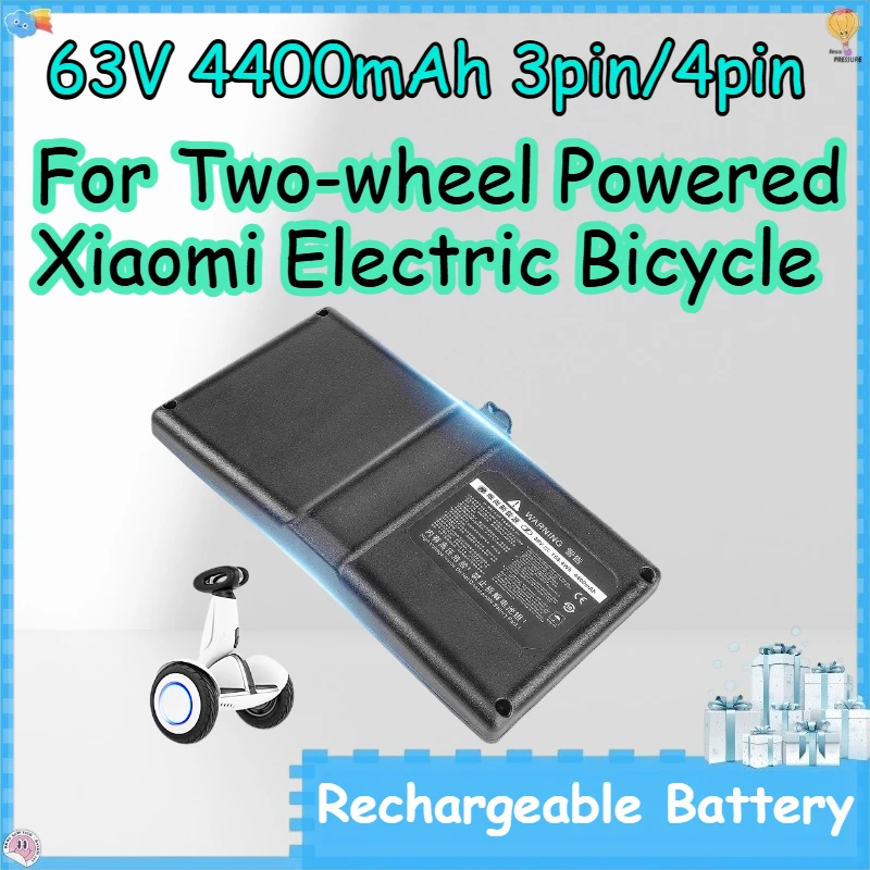 63V 4400mAh 3pin/4pin Rechargeable Battery for Two-wheel Powered Xiaomi Electric Bicycle Lithium-ion Battery Pack
63V 4400mAh 3pin/4pin Rechargeable Battery for Two-wheel Powered Xiaomi Electric Bicycle Lithium-ion Battery Pack