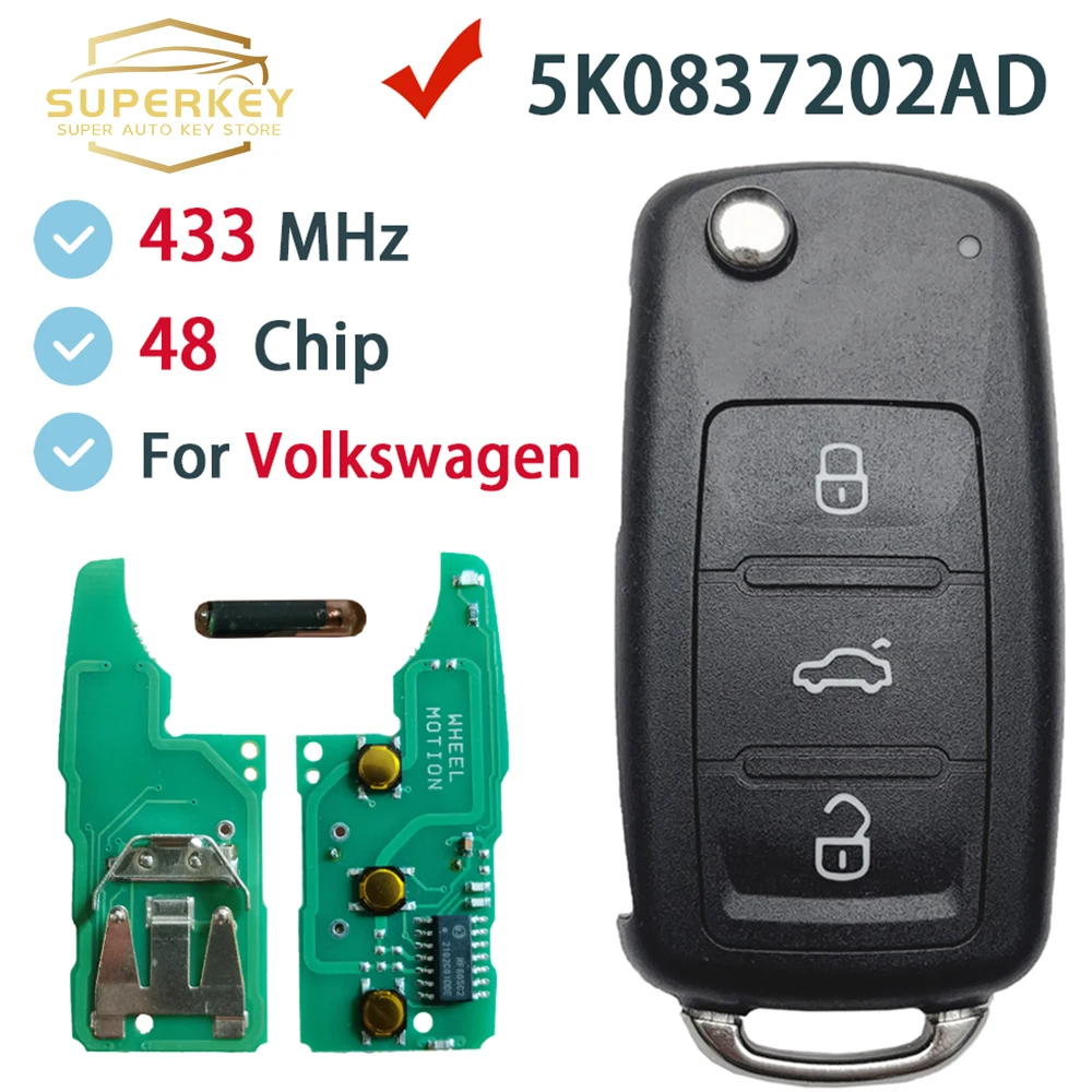 5K0837202AD для Volkswagen VW Passat Sedan Golf Polo Beetle Eos Jetta Tiguan 434 МГц ID48 чип флип-брелок дистанционный Автомобильный ключ
5K0837202AD для Volkswagen VW Passat Sedan Golf Polo Beetle Eos Jetta Tiguan 434 МГц ID48 чип флип-брелок дистанционный Автомобильный ключ
