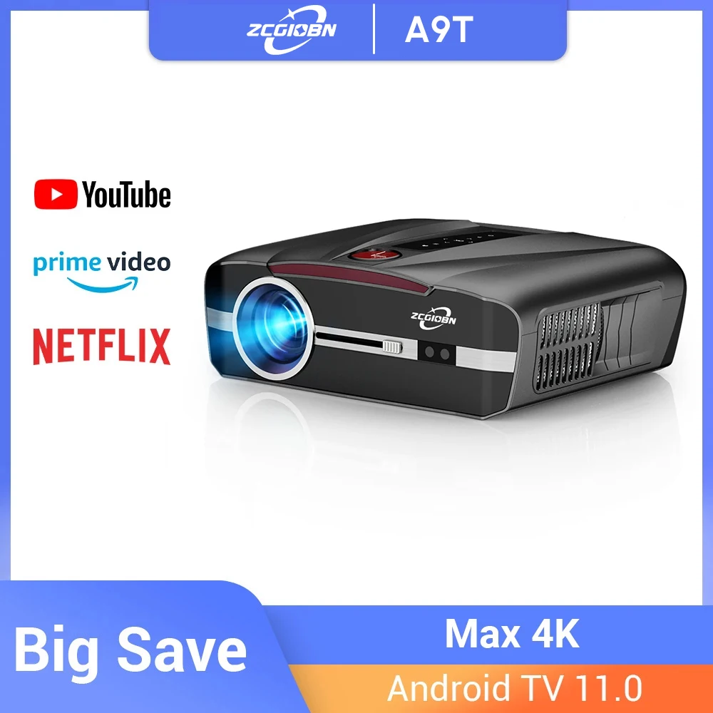 ZCGIOBN A9T 4K DLP Smart Projector Android 11 WiFi6 BT5.4 LED 1080P Auto Focus Outdoor Home Theater 15600mAh Battery
ZCGIOBN A9T 4K DLP Smart Projector Android 11 WiFi6 BT5.4 LED 1080P Auto Focus Outdoor Home Theater 15600mAh Battery
