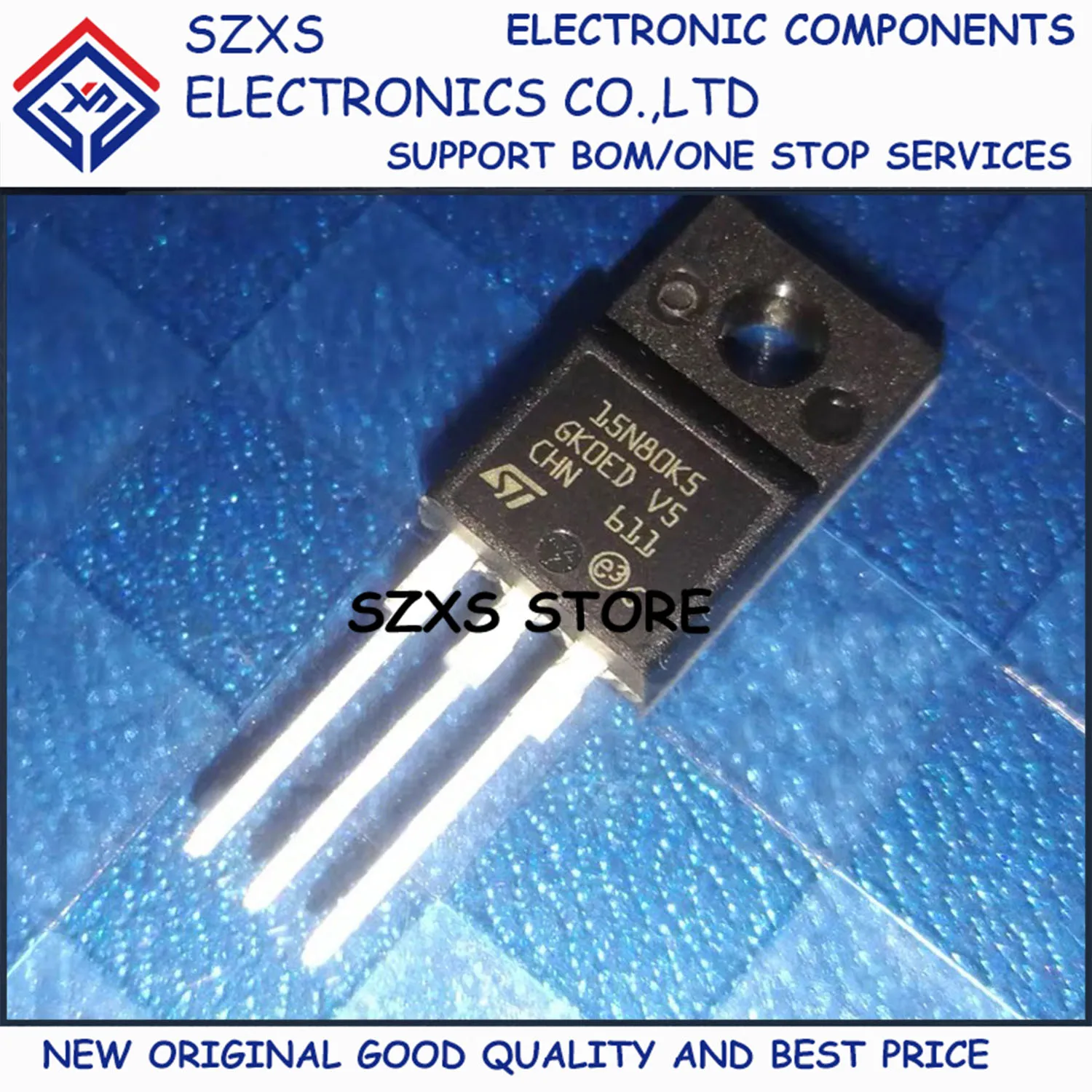 New Original 10Pcs 15N80K5 STF15N80K5 TO-220F 800V 14A MOSFET Field Effect Transistor In Stock Electronic Component Good Quality
New Original 10Pcs 15N80K5 STF15N80K5 TO-220F 800V 14A MOSFET Field Effect Transistor In Stock Electronic Component Good Quality