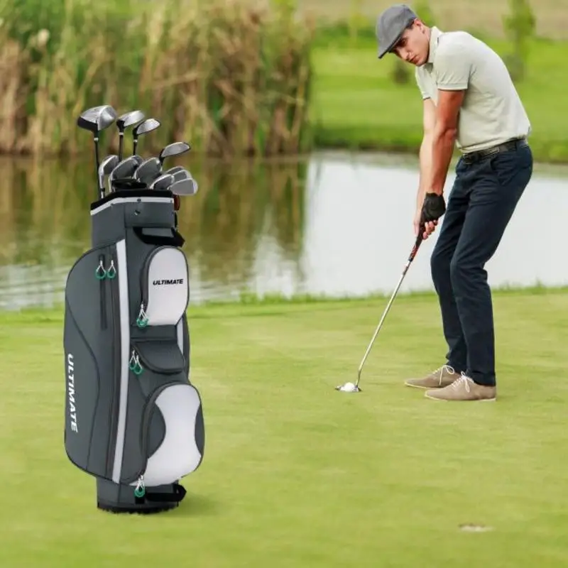 14 Dividers Golf Cart Bag with 7 Zippered Pocket
14 Dividers Golf Cart Bag with 7 Zippered Pocket