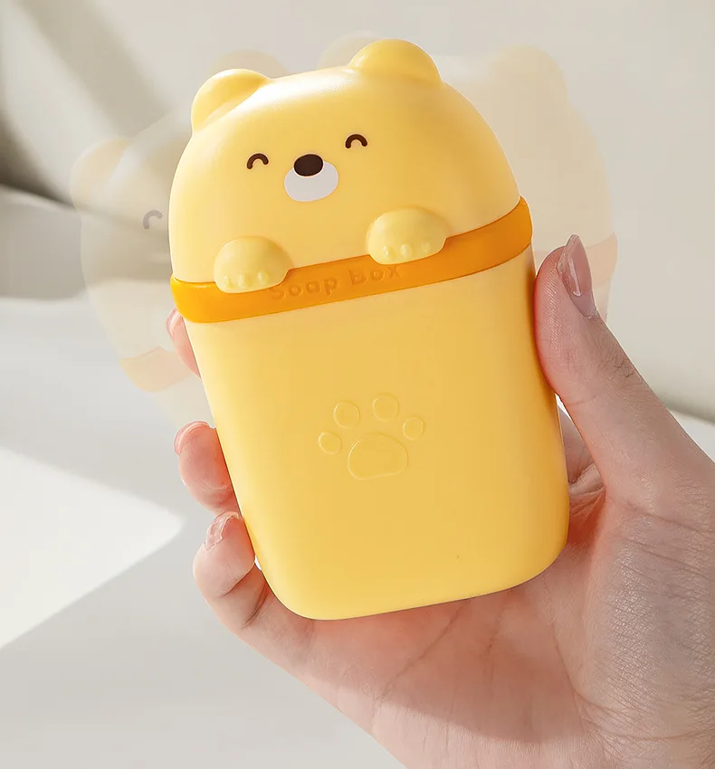 1PC Cartoon Bear Portable Soap Dish Sealed High-Quality Storage Box Waterproof Travel Home Bathroom Portable Storage Soap Box
1PC Cartoon Bear Portable Soap Dish Sealed High-Quality Storage Box Waterproof Travel Home Bathroom Portable Storage Soap Box
