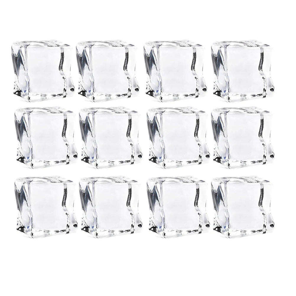 48 Pcs Simulated Ice Cubes Artificial Fake Blocks Reusable Decorations Transparent Colorless Perfect Food Display Cake Coffee
48 Pcs Simulated Ice Cubes Artificial Fake Blocks Reusable Decorations Transparent Colorless Perfect Food Display Cake Coffee