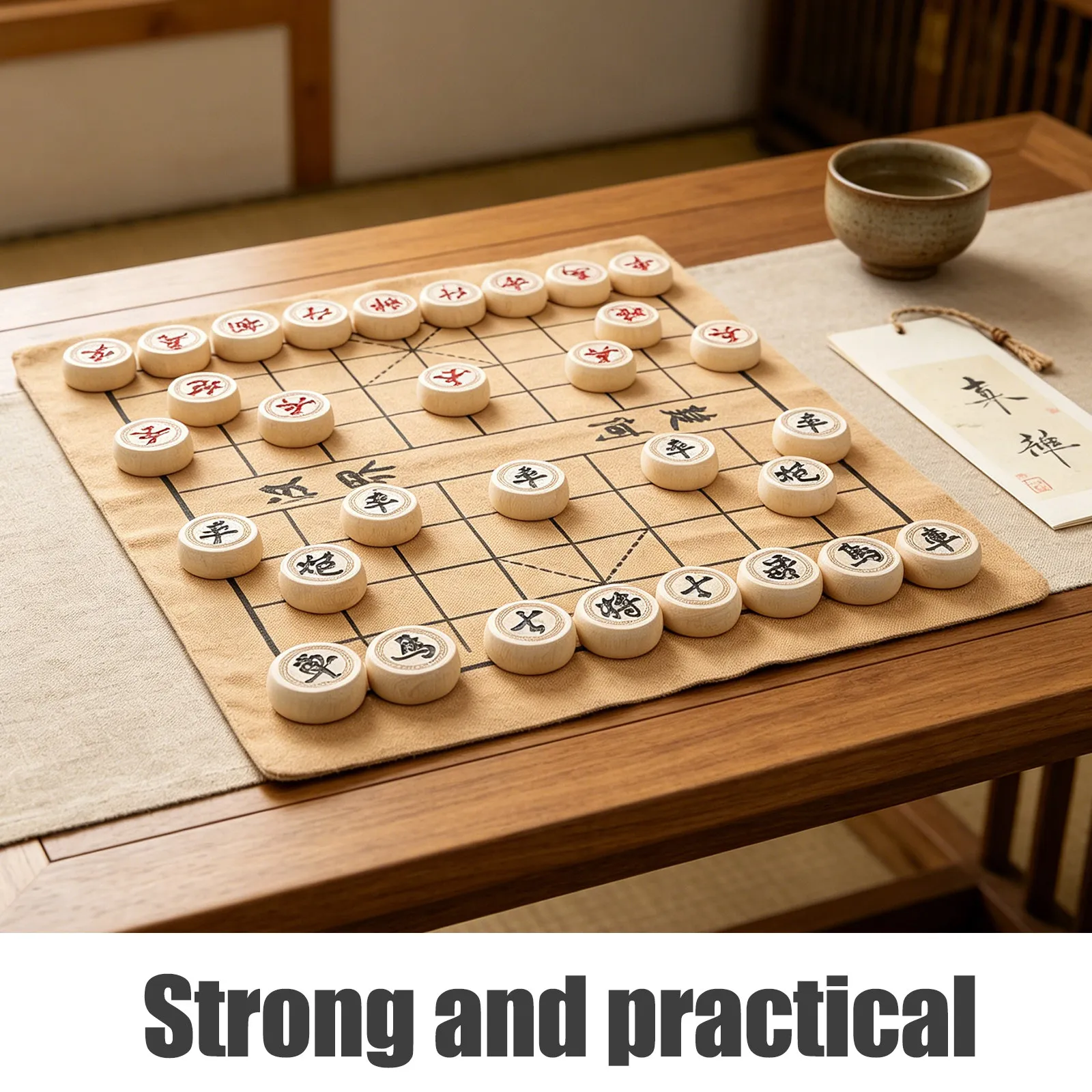 1Set Solid Wood Chinese Xiangqi Set PU Board Silent Polished Pieces Storage Box Portable Travel Chess Game for Adults
1Set Solid Wood Chinese Xiangqi Set PU Board Silent Polished Pieces Storage Box Portable Travel Chess Game for Adults