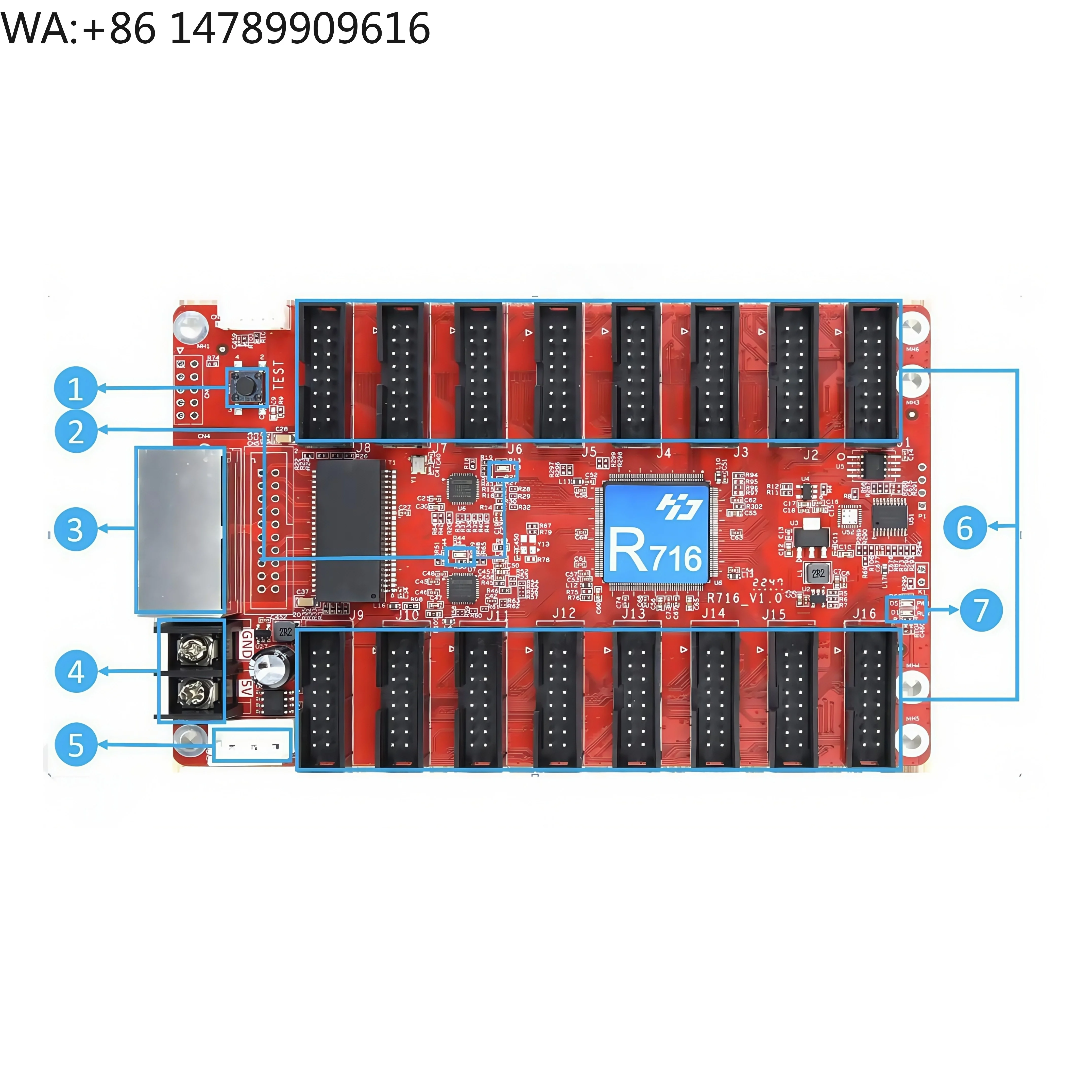 HUIDU Synchronous Asynchronous System HD-R716 Led Display Control HUB75E Port Receiving Card for LED Display
HUIDU Synchronous Asynchronous System HD-R716 Led Display Control HUB75E Port Receiving Card for LED Display