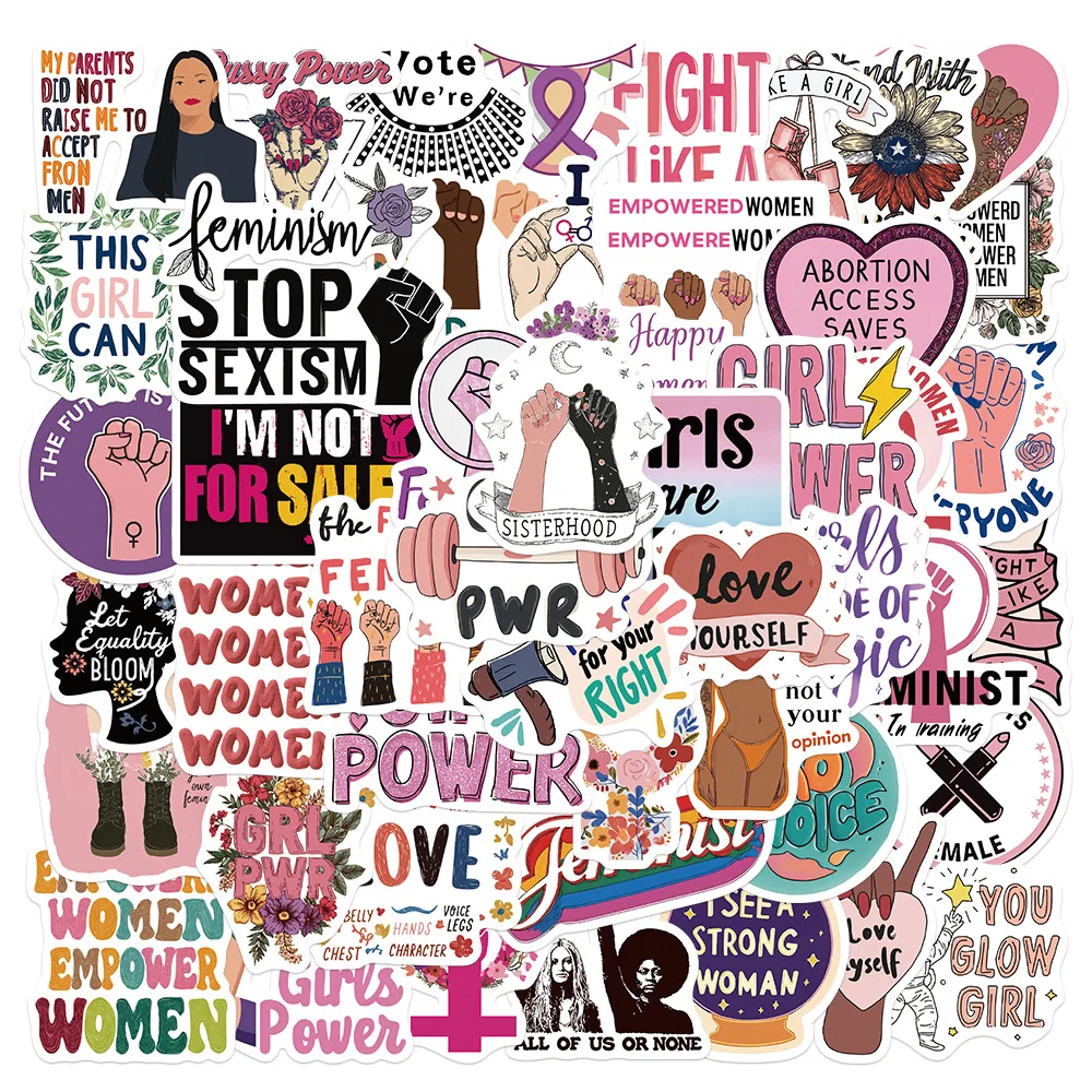 50PCS Feminist Girl Power Stickers Inspirational Women's Rights Cartoon DIY Decorative Luggage iPad Waterproof Stickers Kids Toy
50PCS Feminist Girl Power Stickers Inspirational Women's Rights Cartoon DIY Decorative Luggage iPad Waterproof Stickers Kids Toy