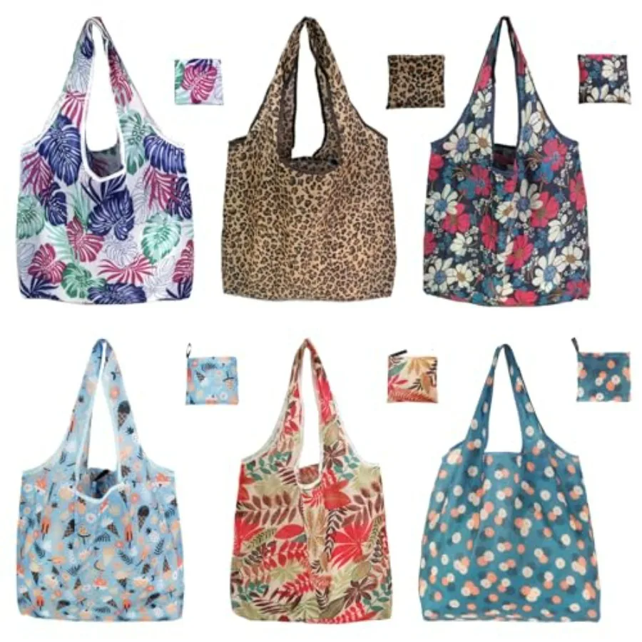 6 Pack Reusable Grocery Bags Heavy Duty with Handles, Reusable Shopping Bags for Women, Foldable, Washable for Store, Travel
6 Pack Reusable Grocery Bags Heavy Duty with Handles, Reusable Shopping Bags for Women, Foldable, Washable for Store, Travel