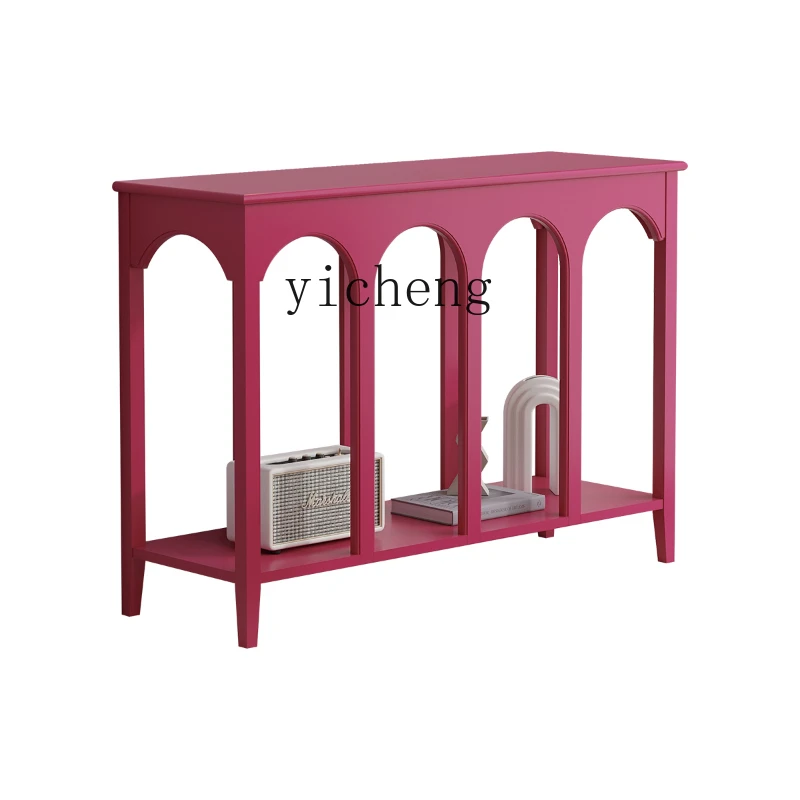 ZK Dopamine Console Corridor Living Room a Long Narrow Table Table Retro Rose Red Decorative Table
ZK Dopamine Console Corridor Living Room a Long Narrow Table Table Retro Rose Red Decorative Table