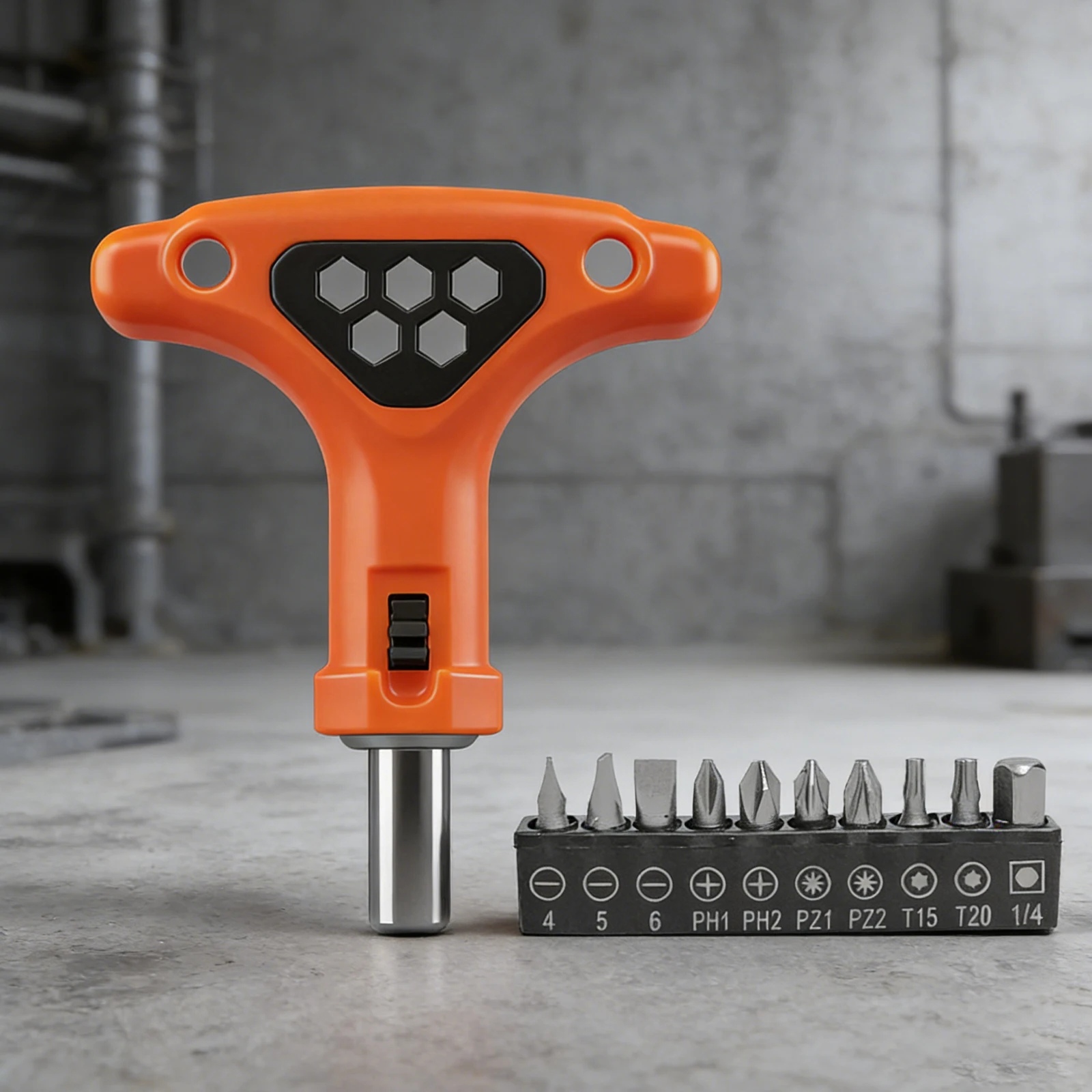 Adjustable T Shape Wrench 6.35mm Ratchet Bit Screwdriver with Non-Slip Handle Multifunctional for 1/4in Hex Shank Bits
Adjustable T Shape Wrench 6.35mm Ratchet Bit Screwdriver with Non-Slip Handle Multifunctional for 1/4in Hex Shank Bits