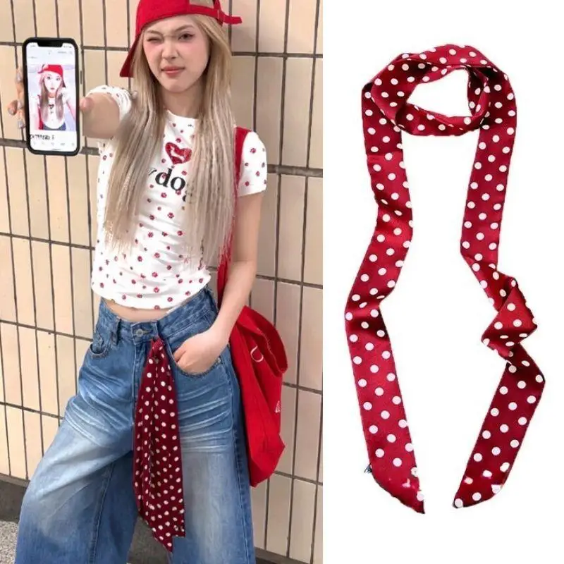 INS Polka Dot Scarf Printed Thin Scarf Fashion Ribbon Headband Korean Style Neckerchief Long Scarves Narrow Choker 5x200cm
INS Polka Dot Scarf Printed Thin Scarf Fashion Ribbon Headband Korean Style Neckerchief Long Scarves Narrow Choker 5x200cm