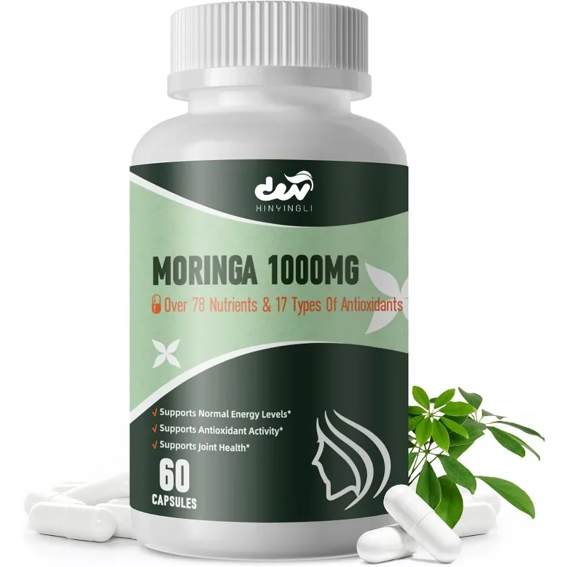 Moringa Capsules, Rich Moringa Powder with Turmeric & Ginger, Supports Energy, Skin Health, Gut Health
Moringa Capsules, Rich Moringa Powder with Turmeric & Ginger, Supports Energy, Skin Health, Gut Health