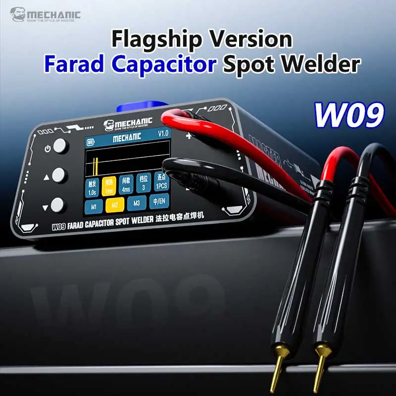 MECHANIC W09 Flagship Version Farad Capacitor Spot Welder High-Output Drive Dual Pulse Spot Welding Technology Welding tool
MECHANIC W09 Flagship Version Farad Capacitor Spot Welder High-Output Drive Dual Pulse Spot Welding Technology Welding tool